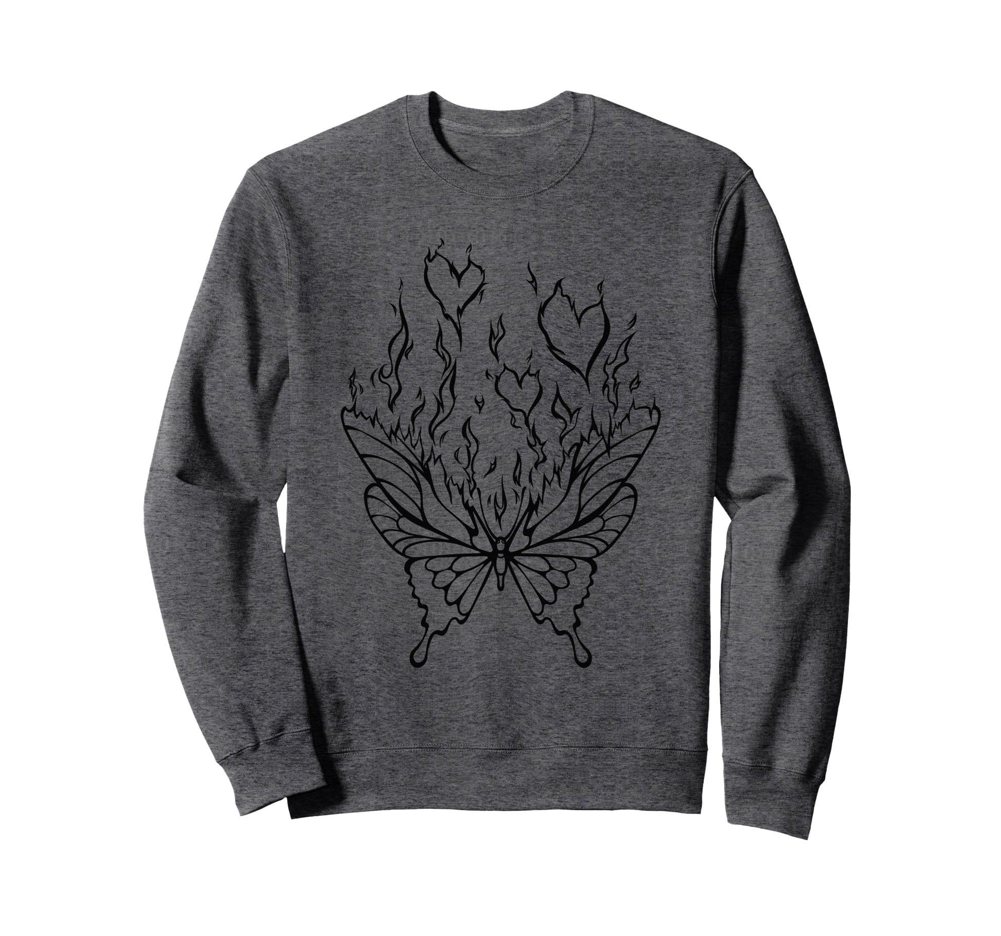 Butterfly Dark Fairy Y2K Grunge Sweatshirt - Novelty Apparel for Adults - T-Shirt, Sweatshirt, Hoodie
