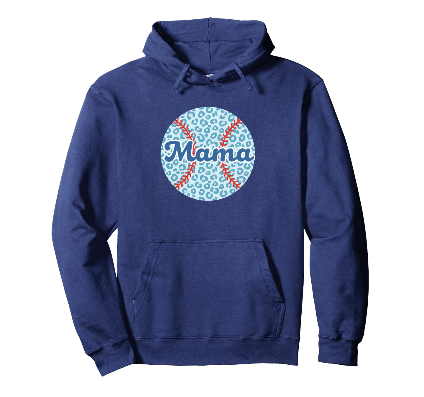 Mama Leopard Baseball Mom Circle Hoodie - Graphic Print for Adults - T-Shirt, Sweatshirt, Hoodie