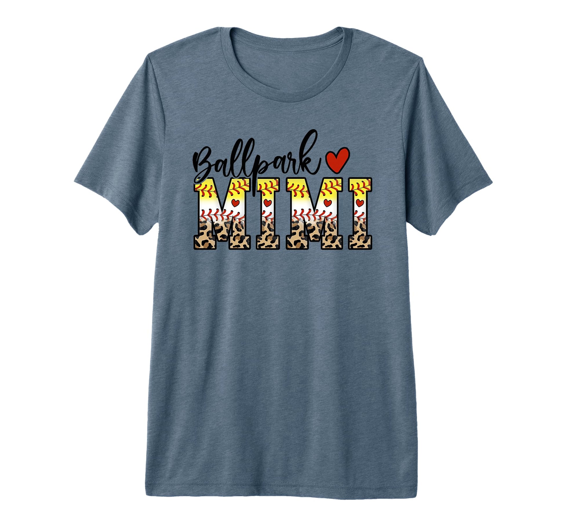 Ballpark Mimi Baseball Softball Mom Leopard T-Shirt - Graphic Print Unisex - T-Shirt, Sweatshirt, Hoodie