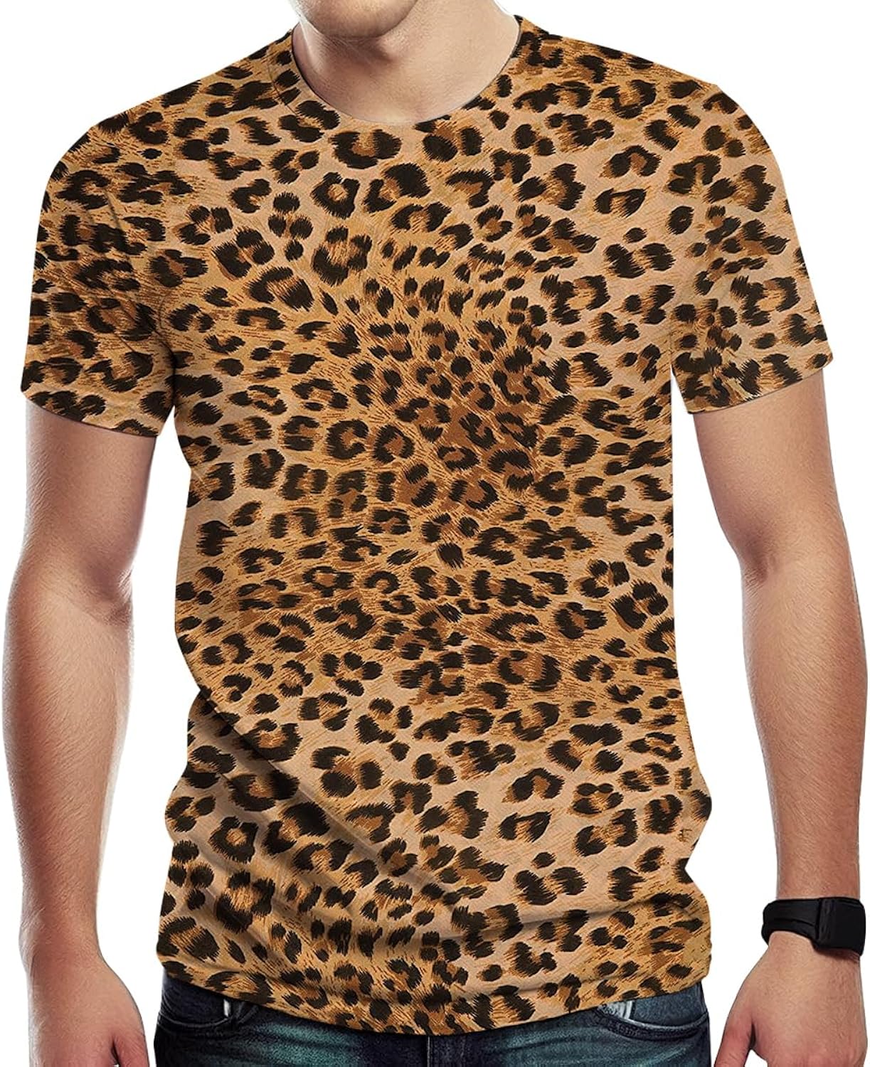 Men's Leopard Print Casual Short Sleeve - Adult & Kids T-Shirts, Sweatshirts & Hoodies apparel design preview 1