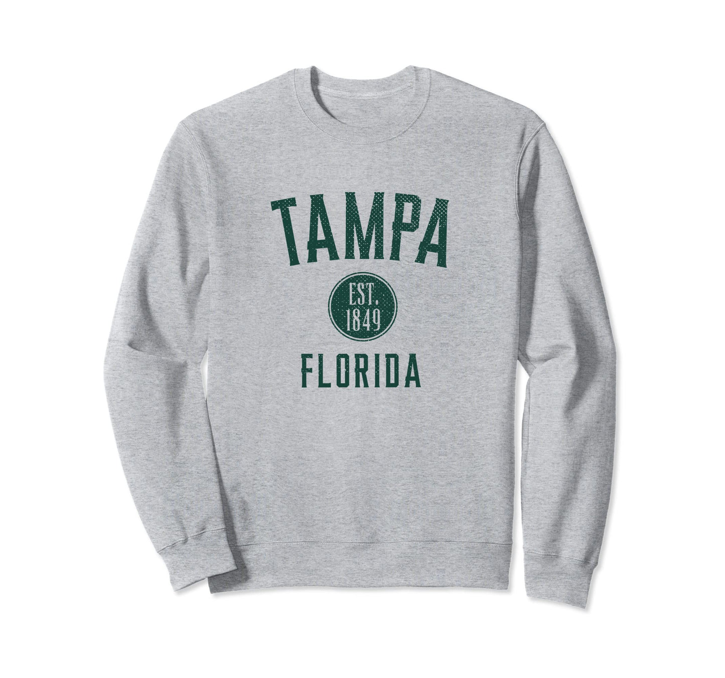 Tampa Florida Varsity Distressed Sweatshirt - Aesthetic Graphic for Adults - T-Shirt, Sweatshirt, Hoodie