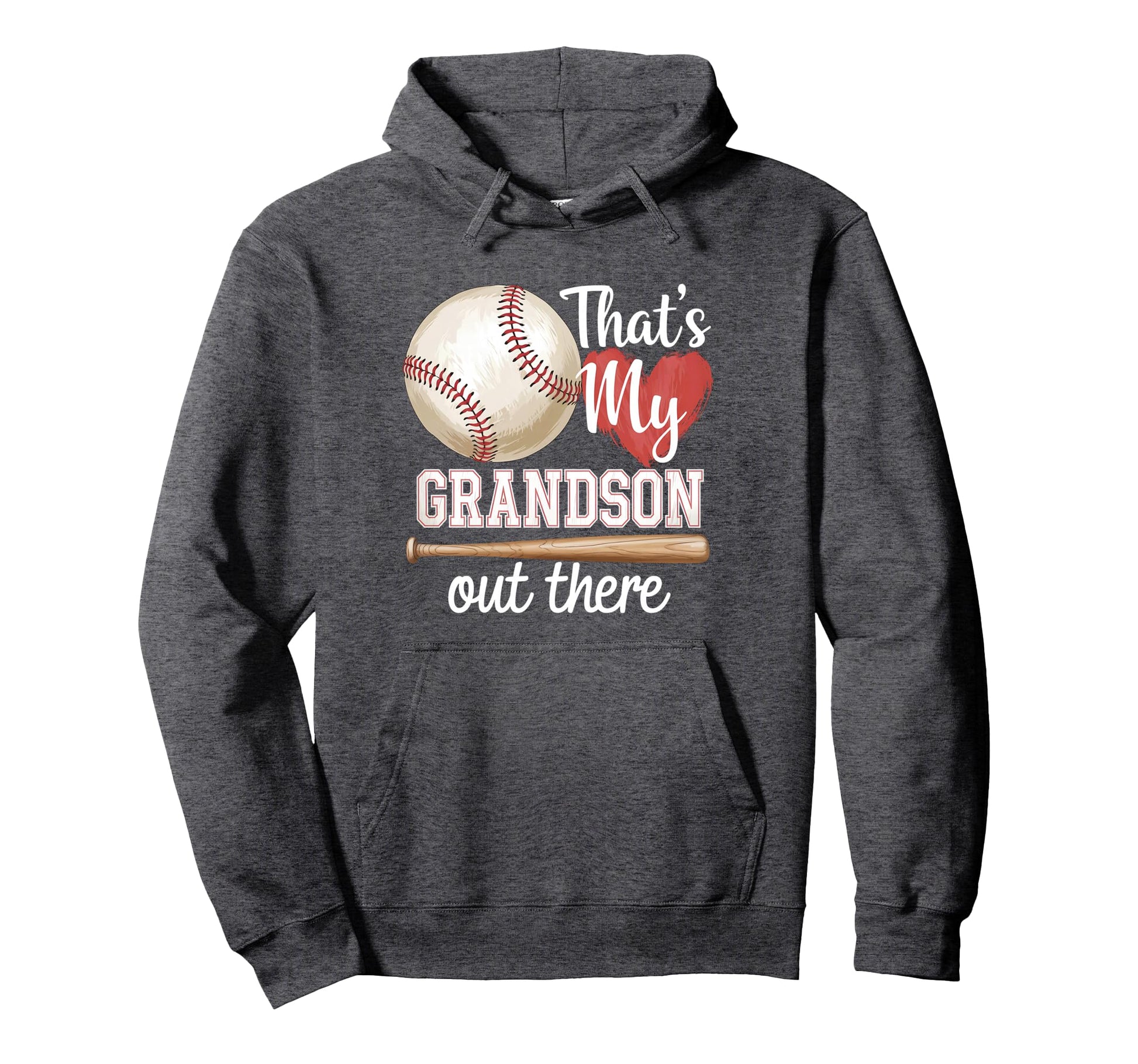 Thats My Grandson Out There Baseball Hoodie - Aesthetic Graphic for Adults - T-Shirt, Sweatshirt, Hoodie