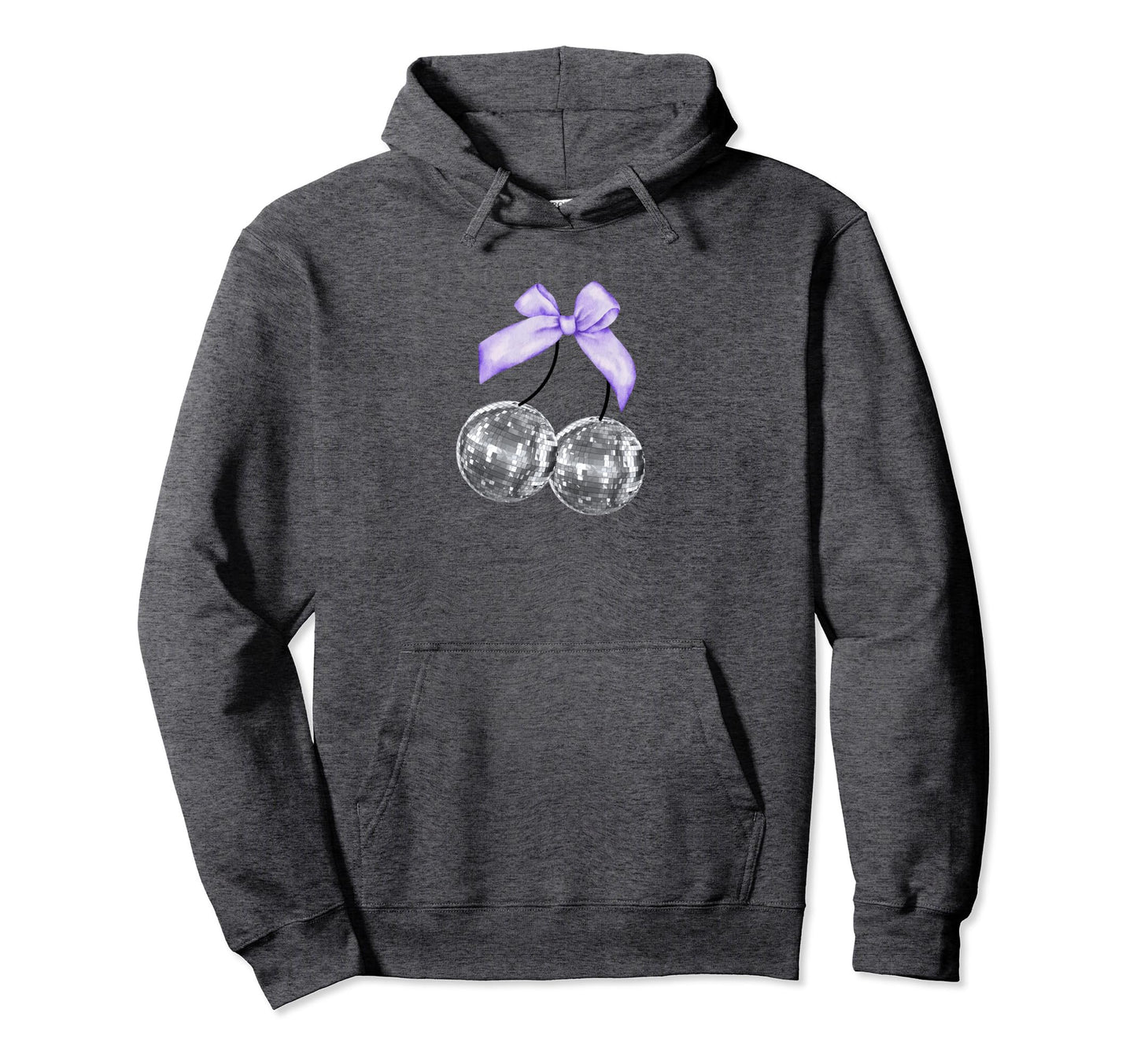 Disco Cherry Balls Purple Bow Coquette Hoodie - Streetwear Style Men Women - T-Shirt, Sweatshirt, Hoodie