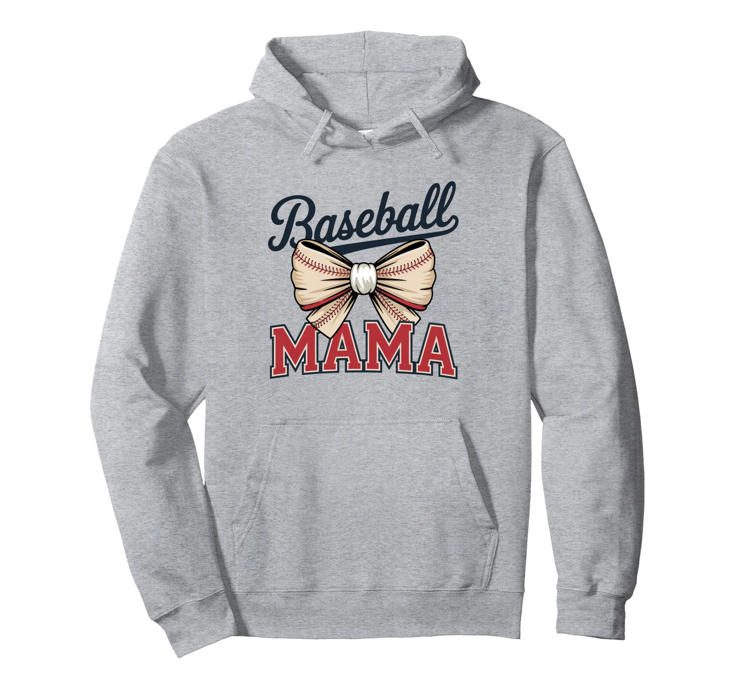 Coquette Bow American Baseball Mom Hoodie - Custom Art Print for Adults - T-Shirt, Sweatshirt, Hoodie
