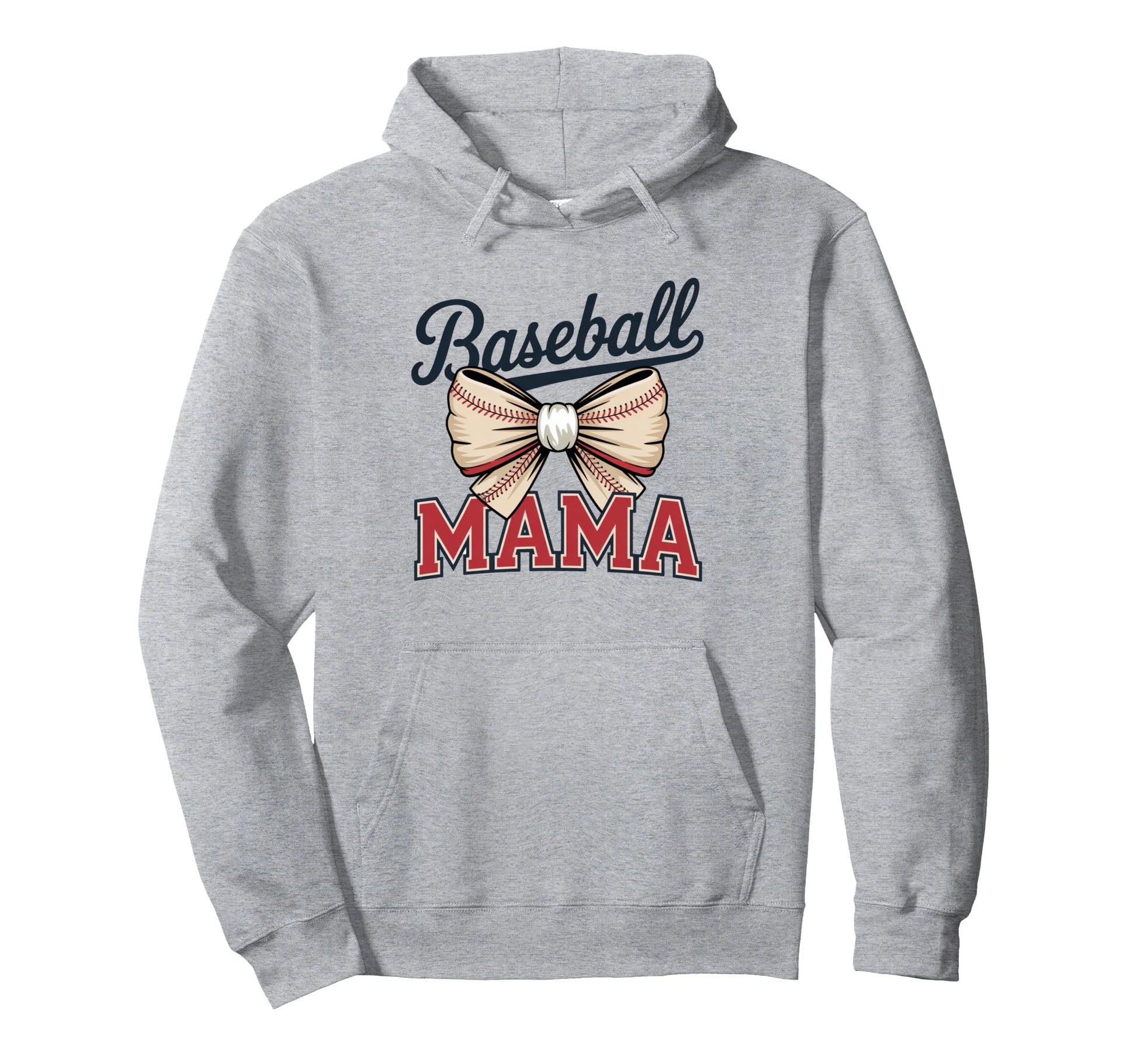 Coquette Bow American Baseball Mom Hoodie - Custom Art Print for Adults - T-Shirt, Sweatshirt, Hoodie