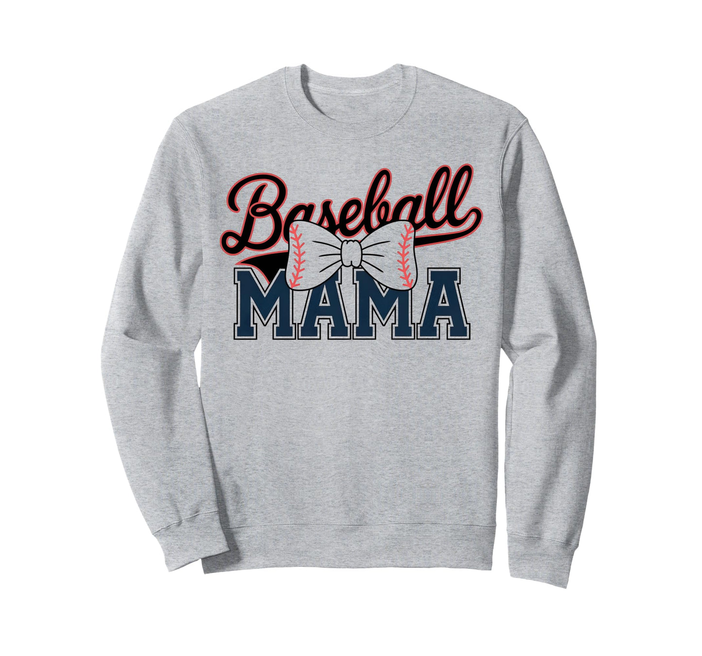 Baseball Mama Coquette Bow Sweatshirt - Streetwear Style Men Women - T-Shirt, Sweatshirt, Hoodie