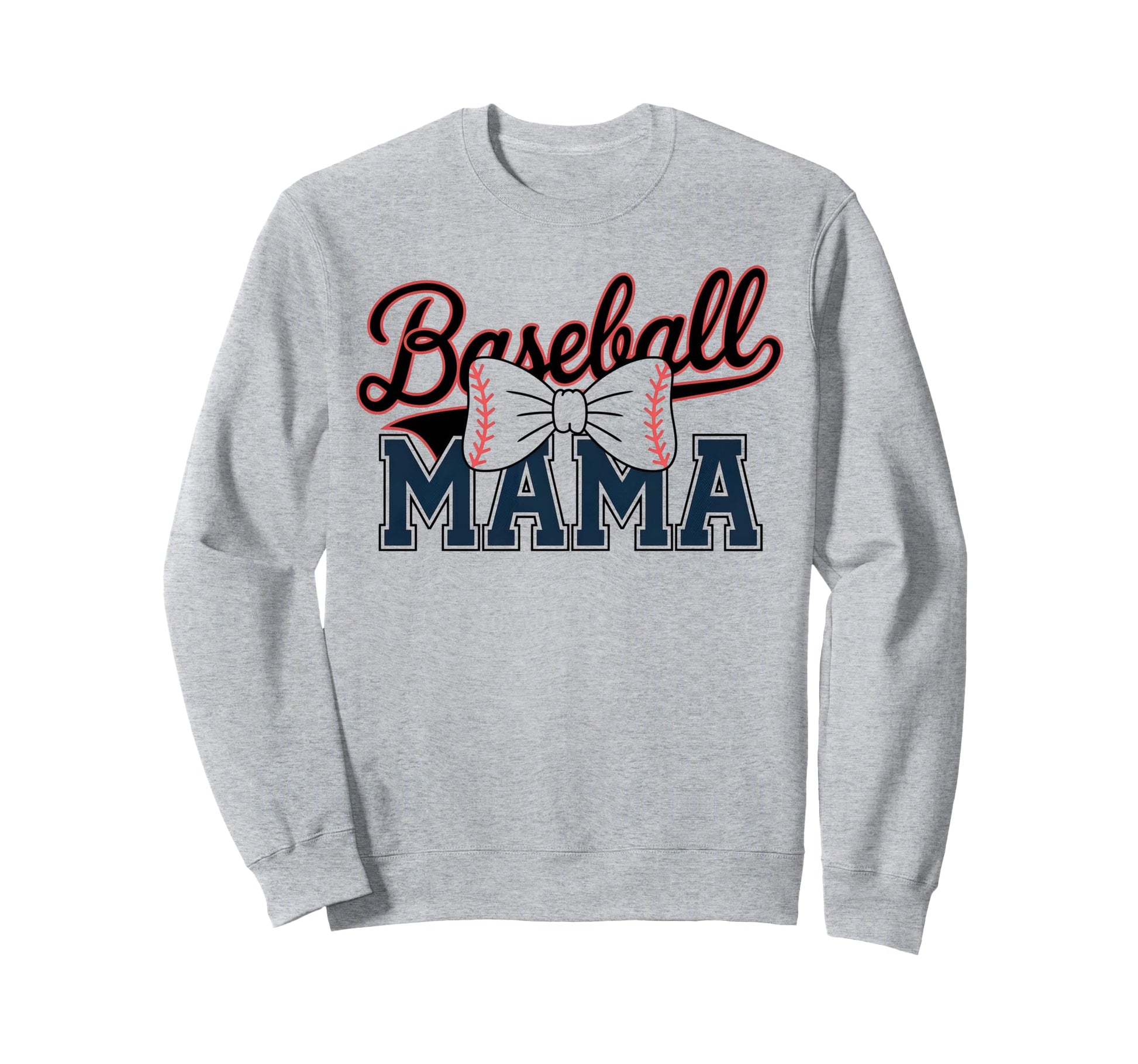 Baseball Mama Coquette Bow Sweatshirt - Streetwear Style Men Women - T-Shirt, Sweatshirt, Hoodie