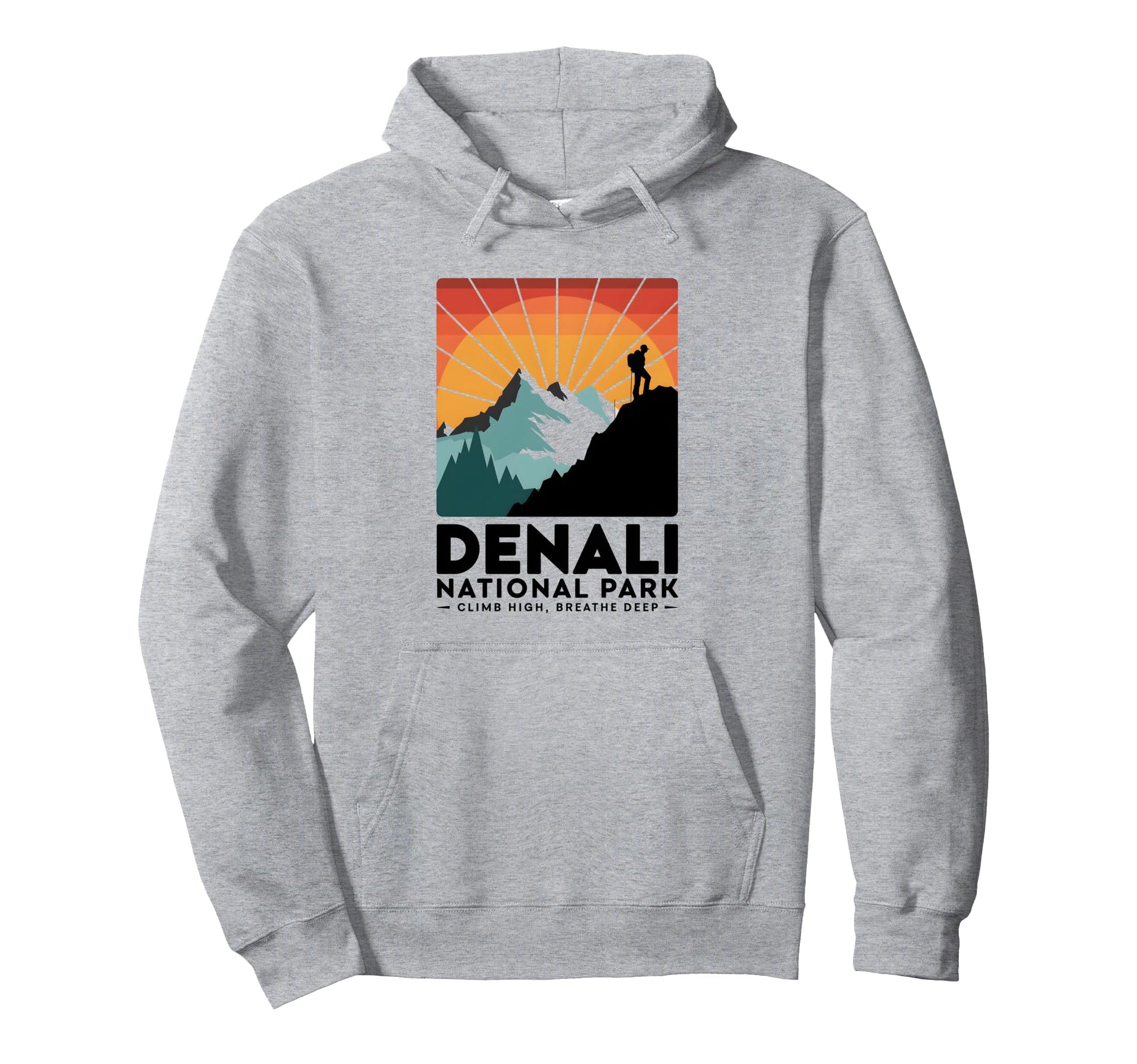 Denali National Park Hiking Nature Hoodie - Novelty Apparel for Adults - T-Shirt, Sweatshirt, Hoodie