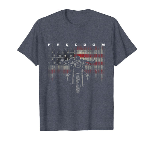 American Flag Motorcycle T-Shirt - Fun Novelty Design Unisex - T-Shirt, Sweatshirt, Hoodie