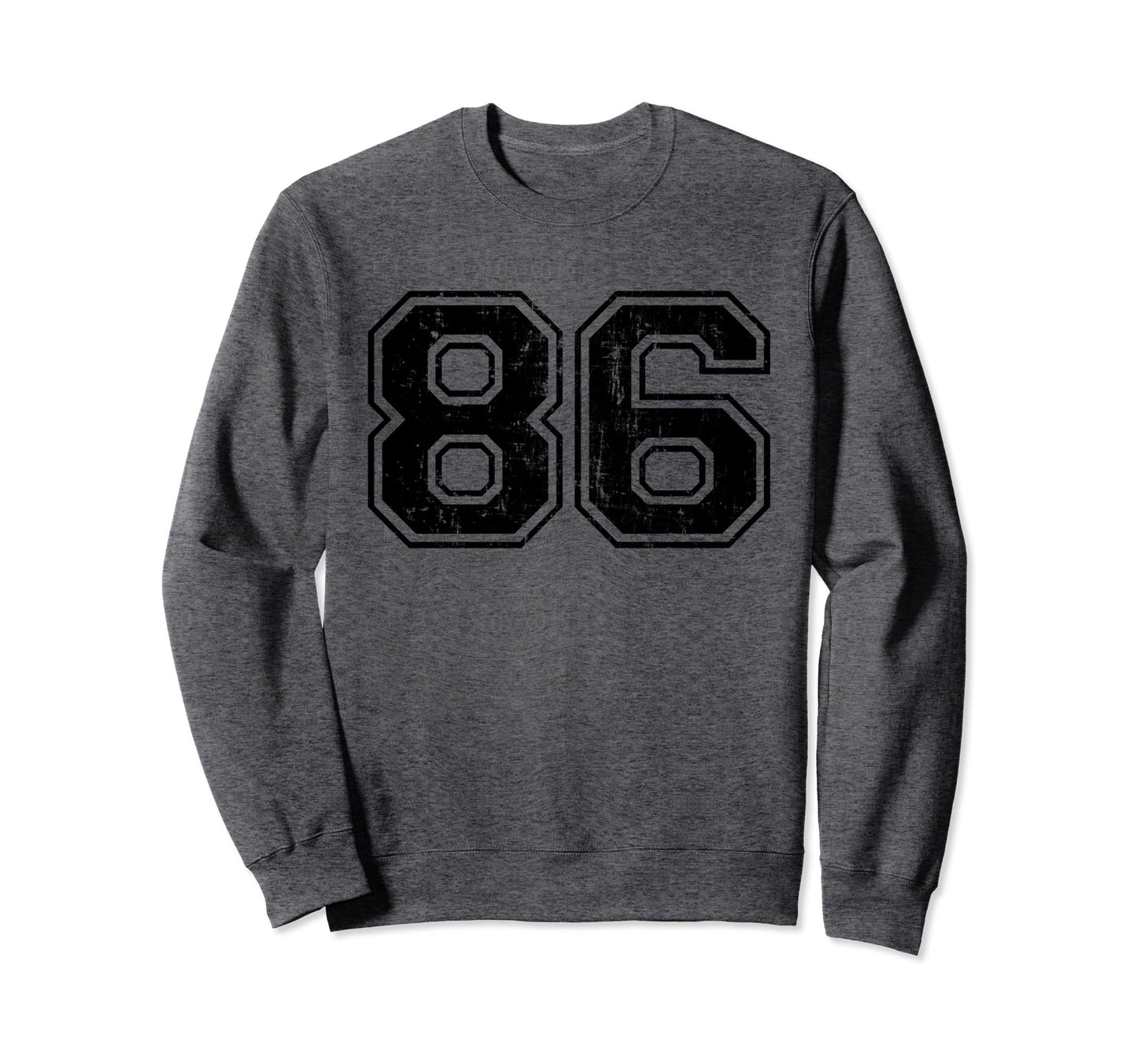 Number 86 Varsity Distressed Sport Sweatshirt - Streetwear Style Men Women - T-Shirt, Sweatshirt, Hoodie
