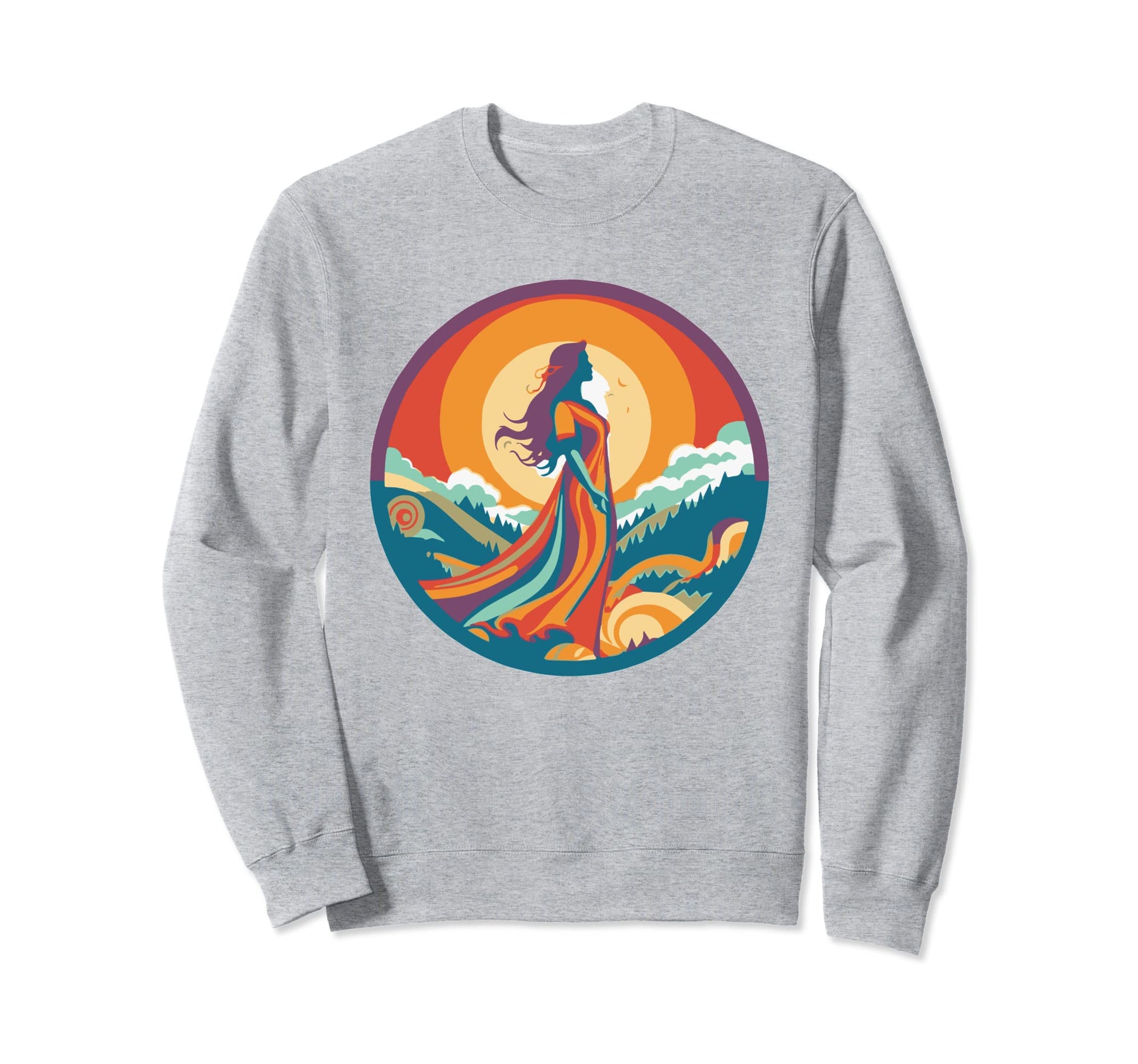 Groovy Mountain Mama Hippie 60S Sweatshirt - Novelty Apparel Men Women - T-Shirt, Sweatshirt, Hoodie