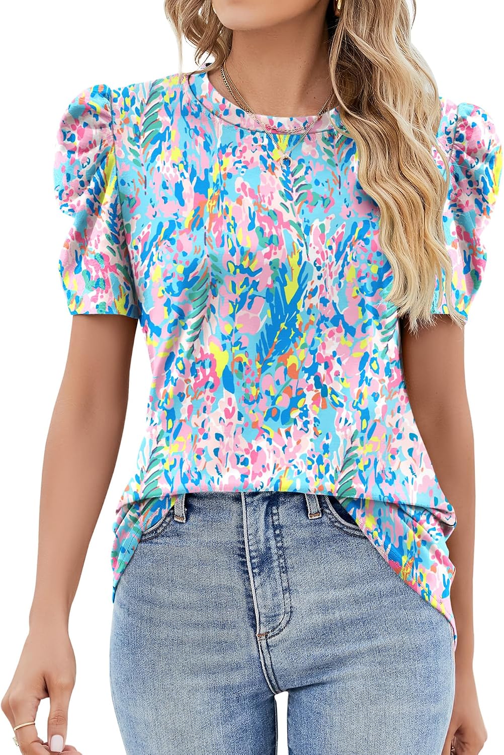 Puff Short Sleeve for Women Eyelet Tops Summer - Adult & Kids T-Shirts, Sweatshirts & Hoodies apparel design preview 1