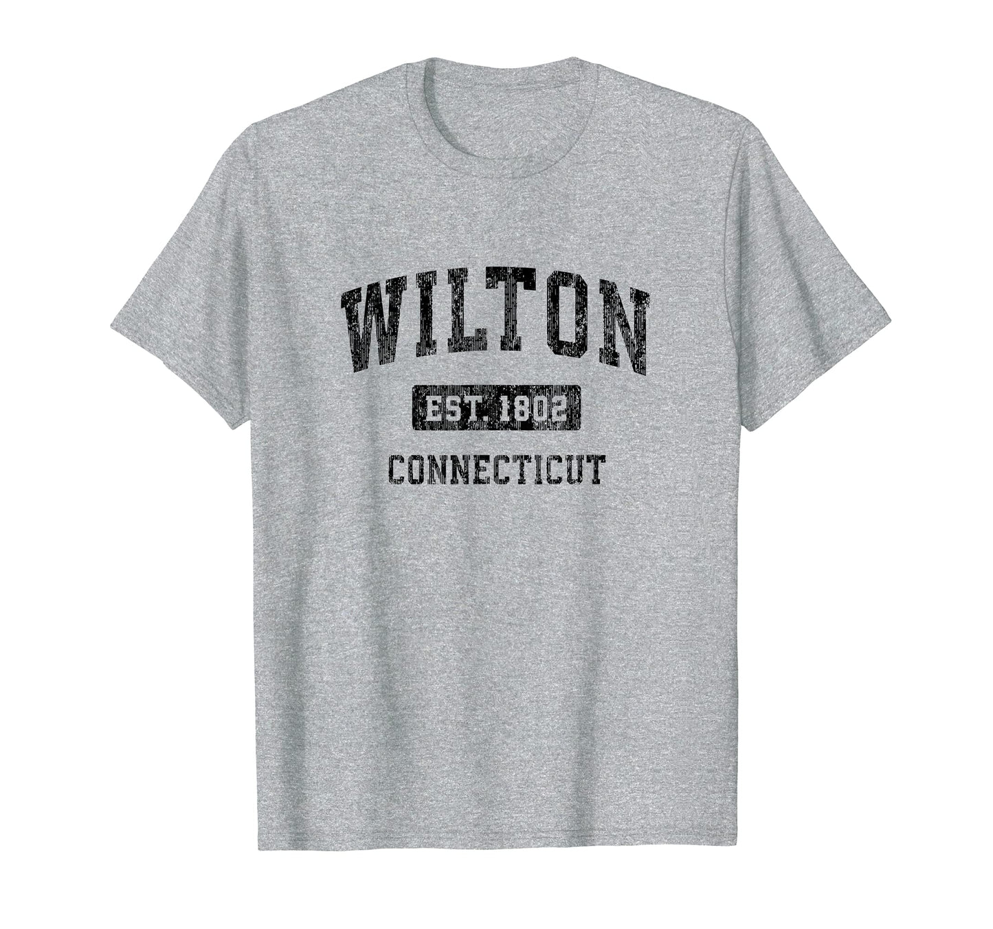 Wilton Connecticut Ct Sports Black T-Shirt - Unique Graphic for Adults - T-Shirt, Sweatshirt, Hoodie