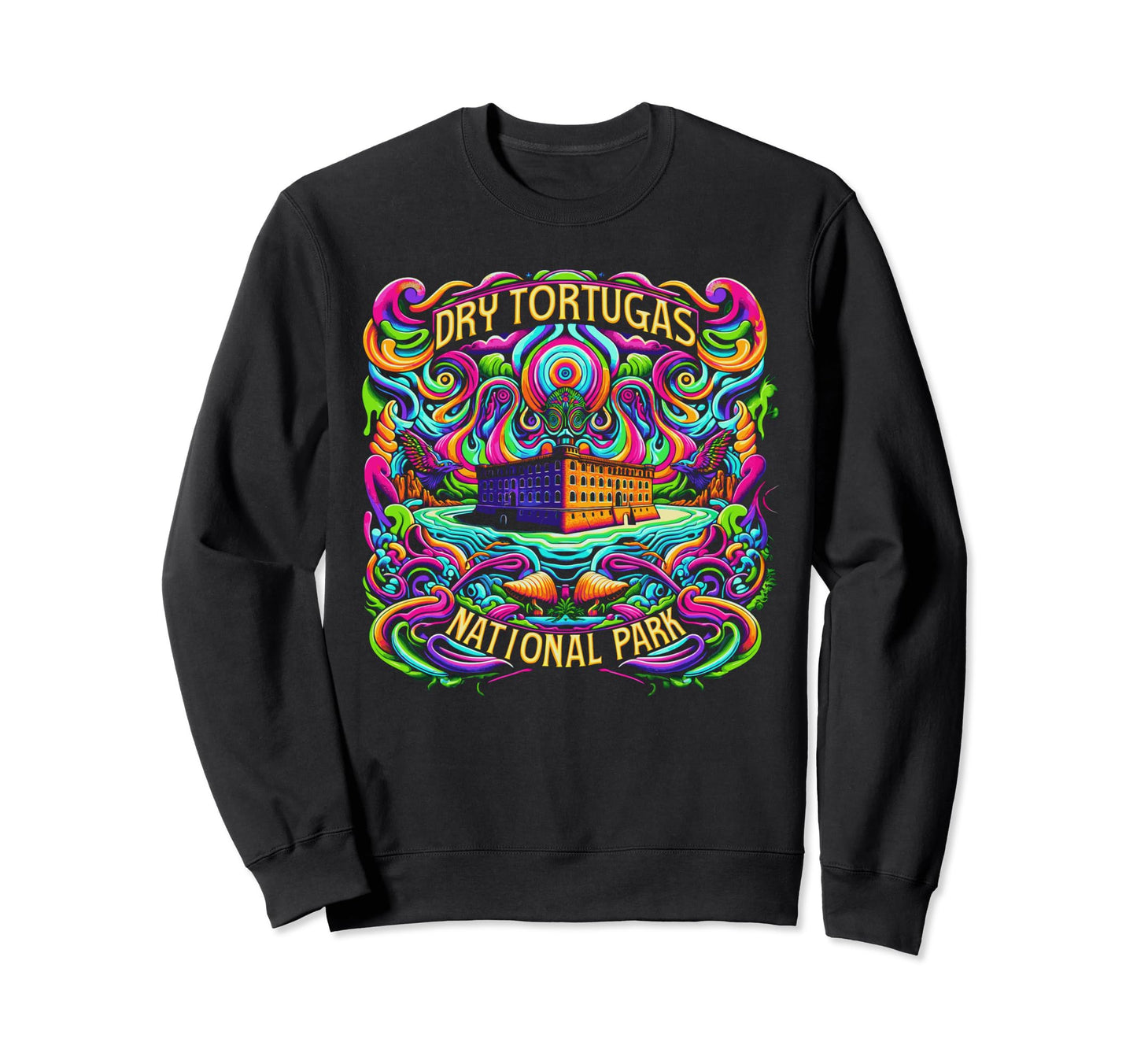 Dry Tortugas National Park 60S Sweatshirt - Novelty Apparel for Adults - T-Shirt, Sweatshirt, Hoodie