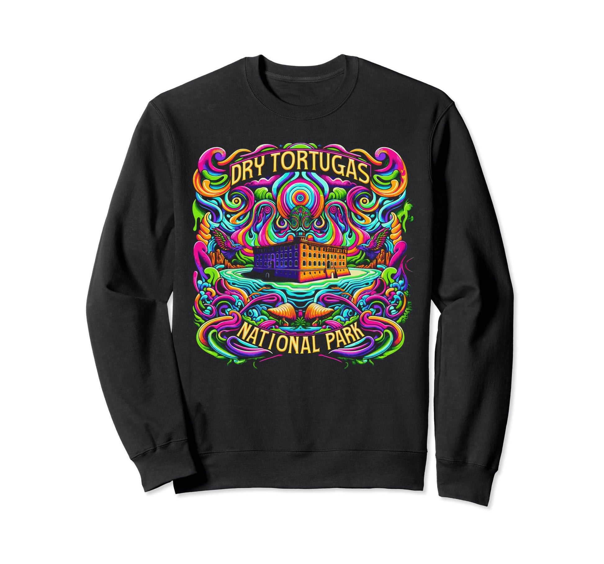 Dry Tortugas National Park 60S Sweatshirt - Novelty Apparel for Adults - T-Shirt, Sweatshirt, Hoodie