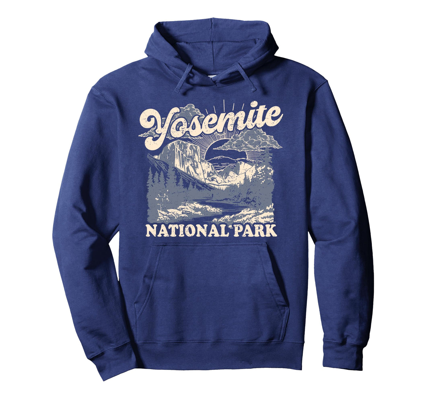Yosemite National Park Distressed Hoodie - Aesthetic Graphic Unisex - T-Shirt, Sweatshirt, Hoodie