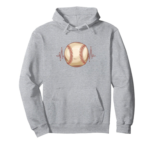 Baseball Heartbeat Batter Hoodie - Aesthetic Graphic Unisex - T-Shirt, Sweatshirt, Hoodie