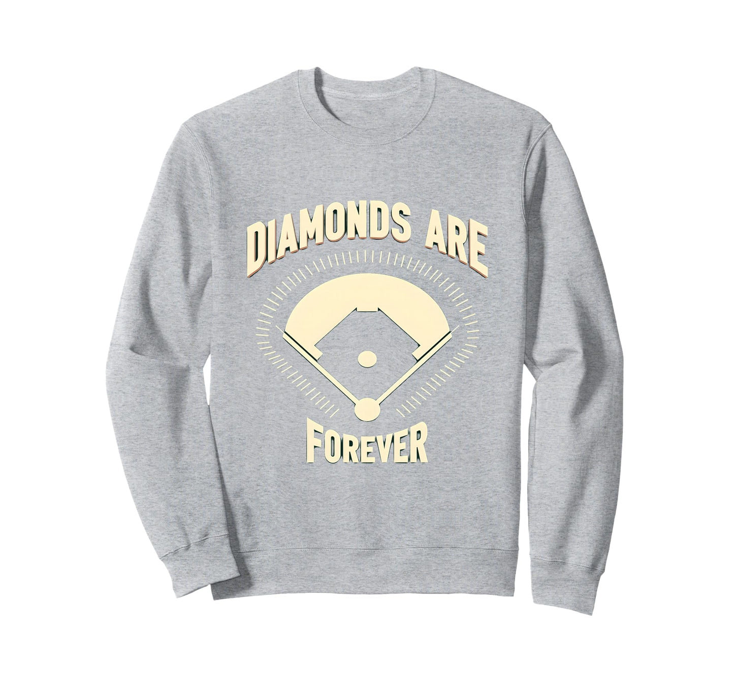 Diamonds Are Forever Softball Lover Sweatshirt - Minimalist Print Men Women - T-Shirt, Sweatshirt, Hoodie