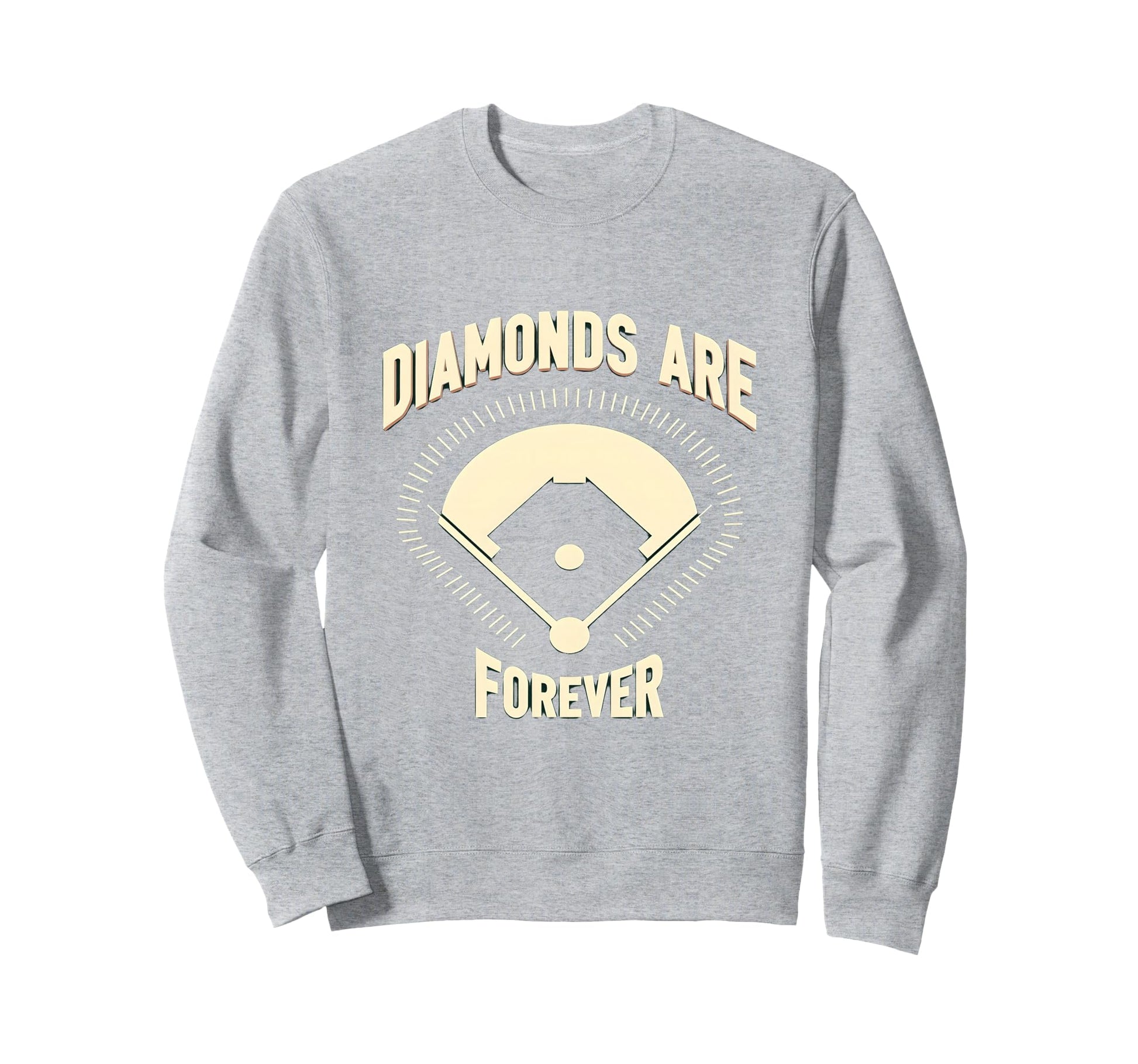 Diamonds Are Forever Softball Lover Sweatshirt - Minimalist Print Men Women - T-Shirt, Sweatshirt, Hoodie