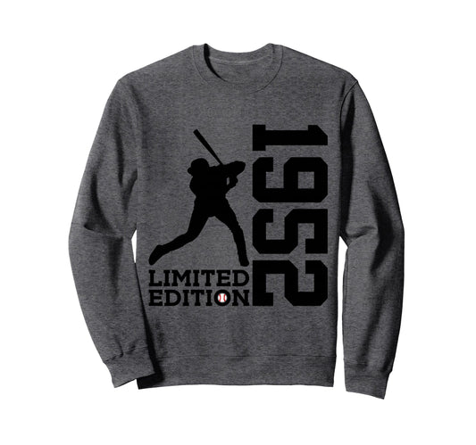 73Rd Birthday Baseball 1952 Sweatshirt - Graphic Print Unisex - T-Shirt, Sweatshirt, Hoodie