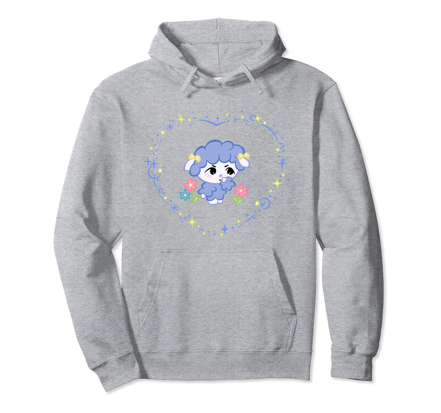 Y2K Coquette Soft Sheep Lamb Flowers Hoodie - Casual Everyday Wear Unisex - T-Shirt, Sweatshirt, Hoodie