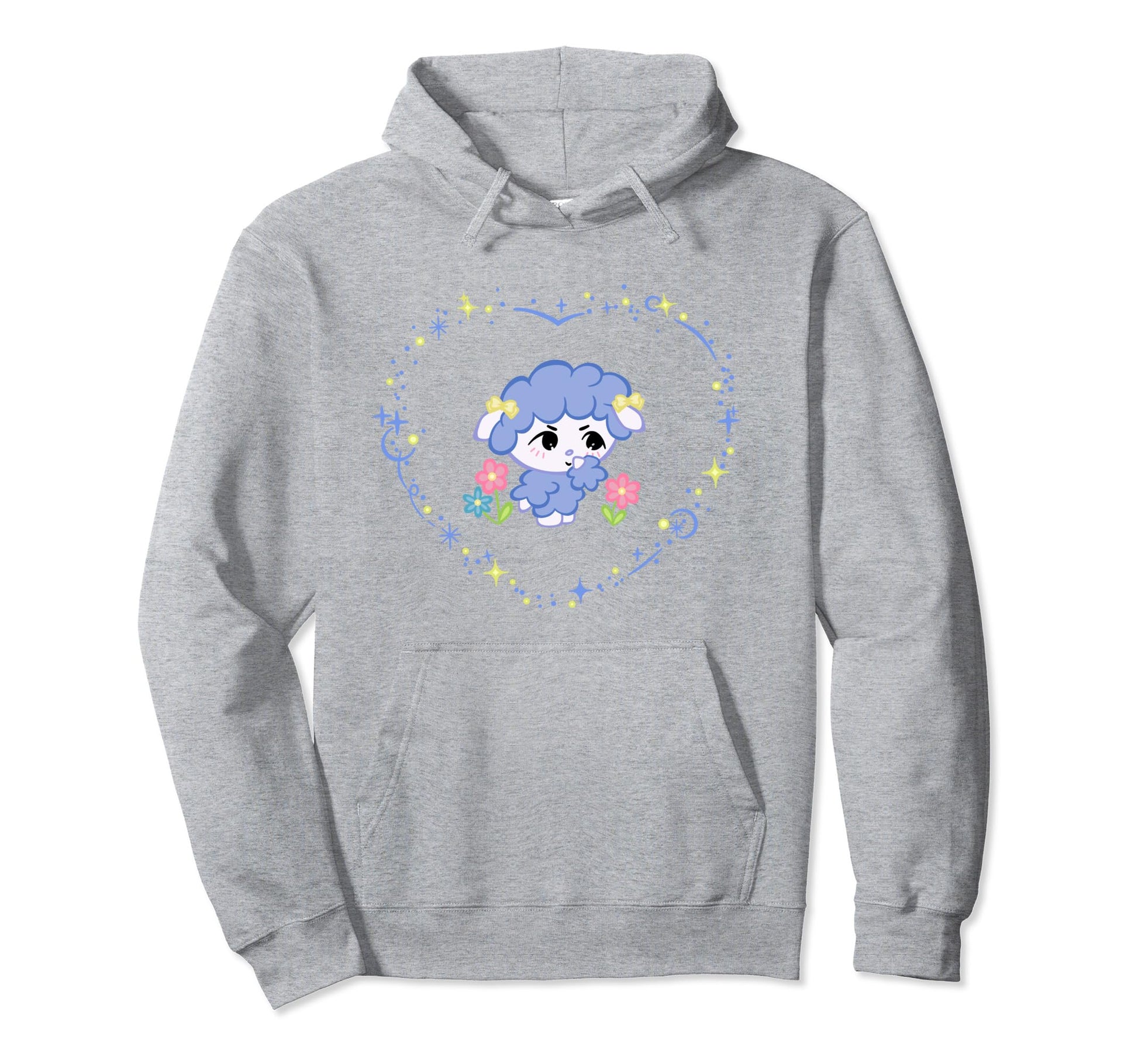 Y2K Coquette Soft Sheep Lamb Flowers Hoodie - Casual Everyday Wear Unisex - T-Shirt, Sweatshirt, Hoodie