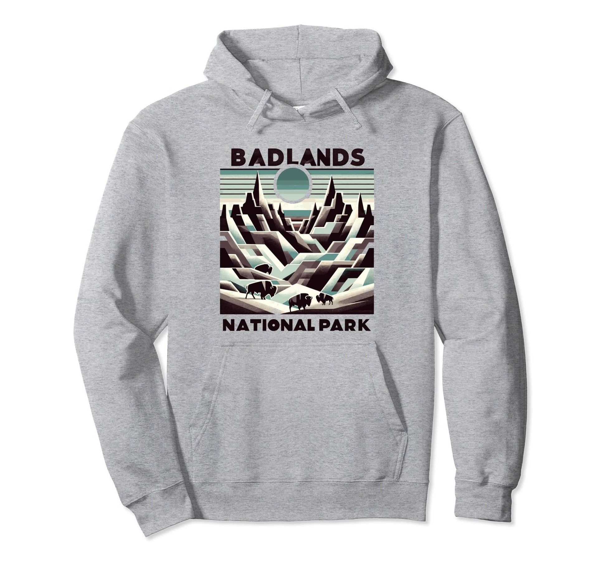 Badlands National Park Geometric Hoodie - Custom Art Print for Adults - T-Shirt, Sweatshirt, Hoodie