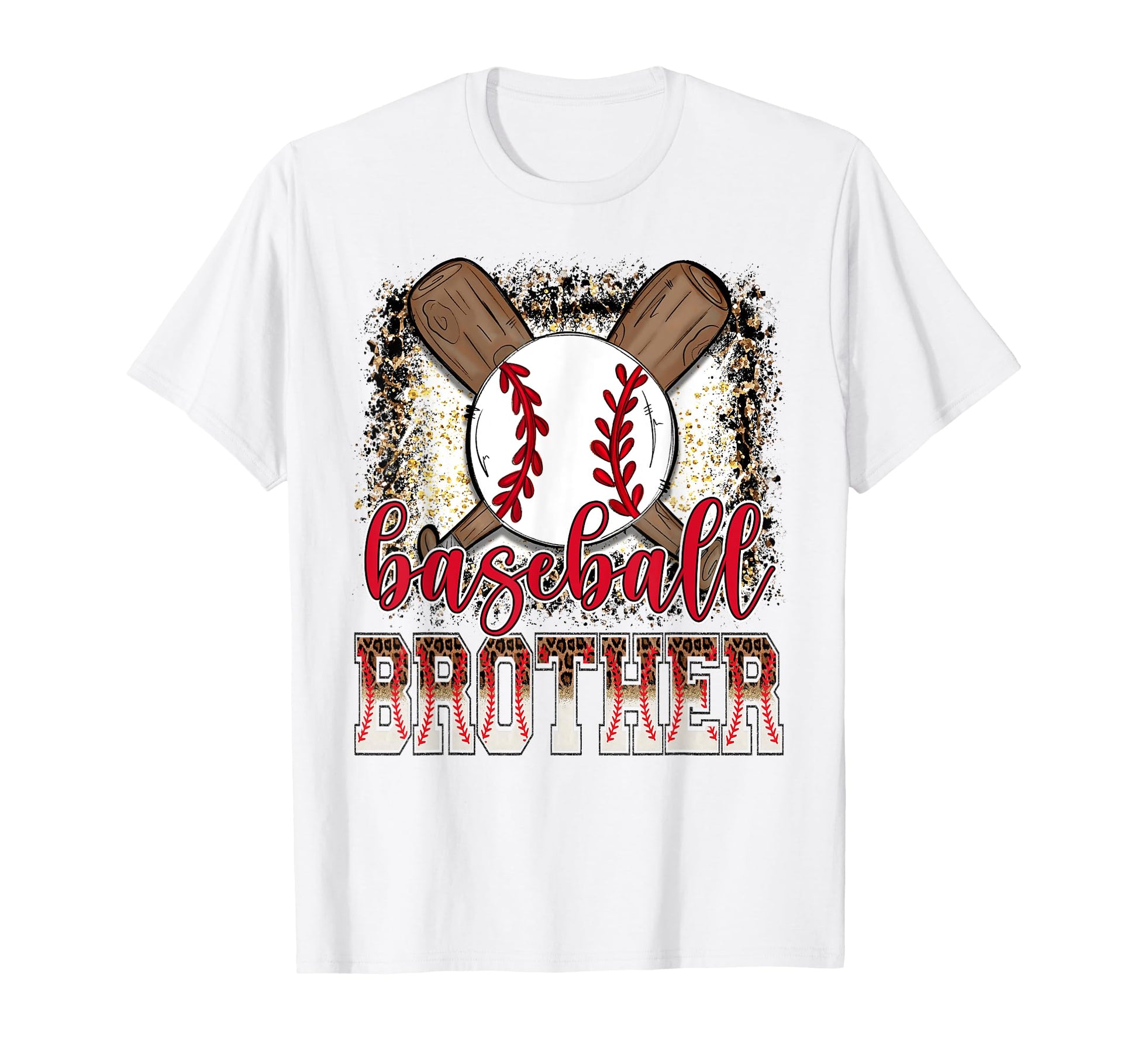 Baseball Brother Leopard Proud Ball T-Shirt - Minimalist Print for Adults - T-Shirt, Sweatshirt, Hoodie