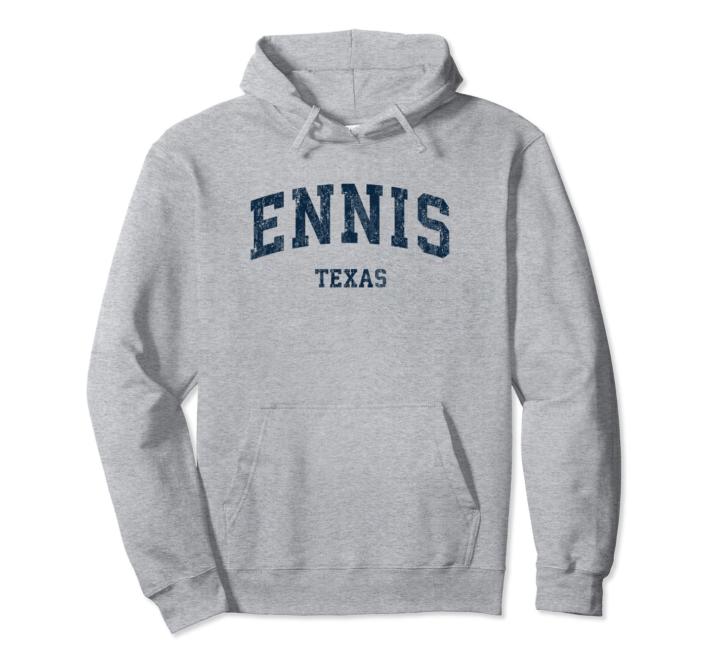 Ennis Texas Tx Varsity Sports Navy Hoodie - Aesthetic Graphic for Adults - T-Shirt, Sweatshirt, Hoodie