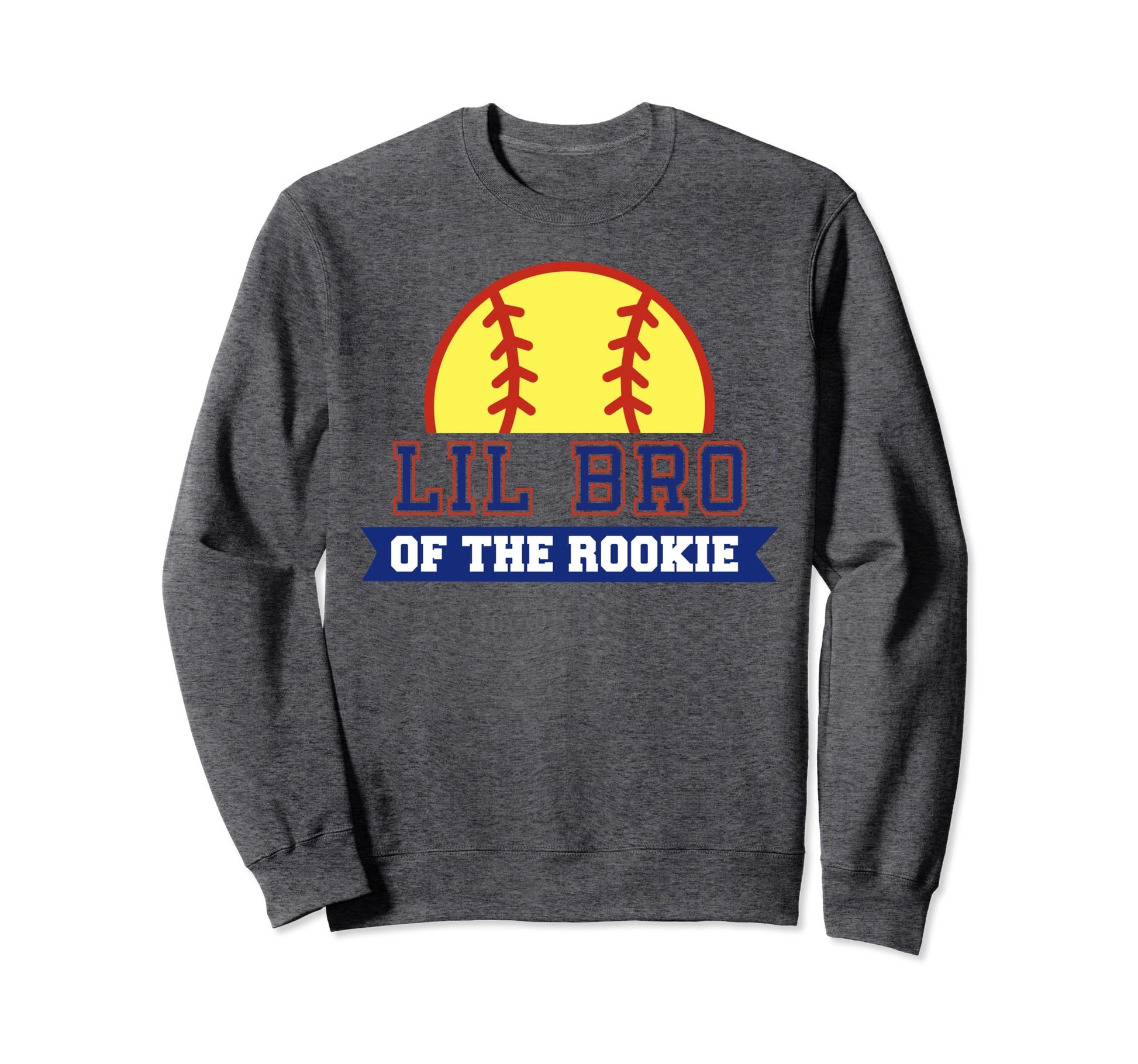 Lil Bro Rookie 1St Birthday Softball Sweatshirt - Minimalist Print Unisex - T-Shirt, Sweatshirt, Hoodie