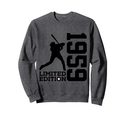 66Th Birthday Baseball 1959 Sweatshirt - Casual Everyday Wear for Adults - T-Shirt, Sweatshirt, Hoodie