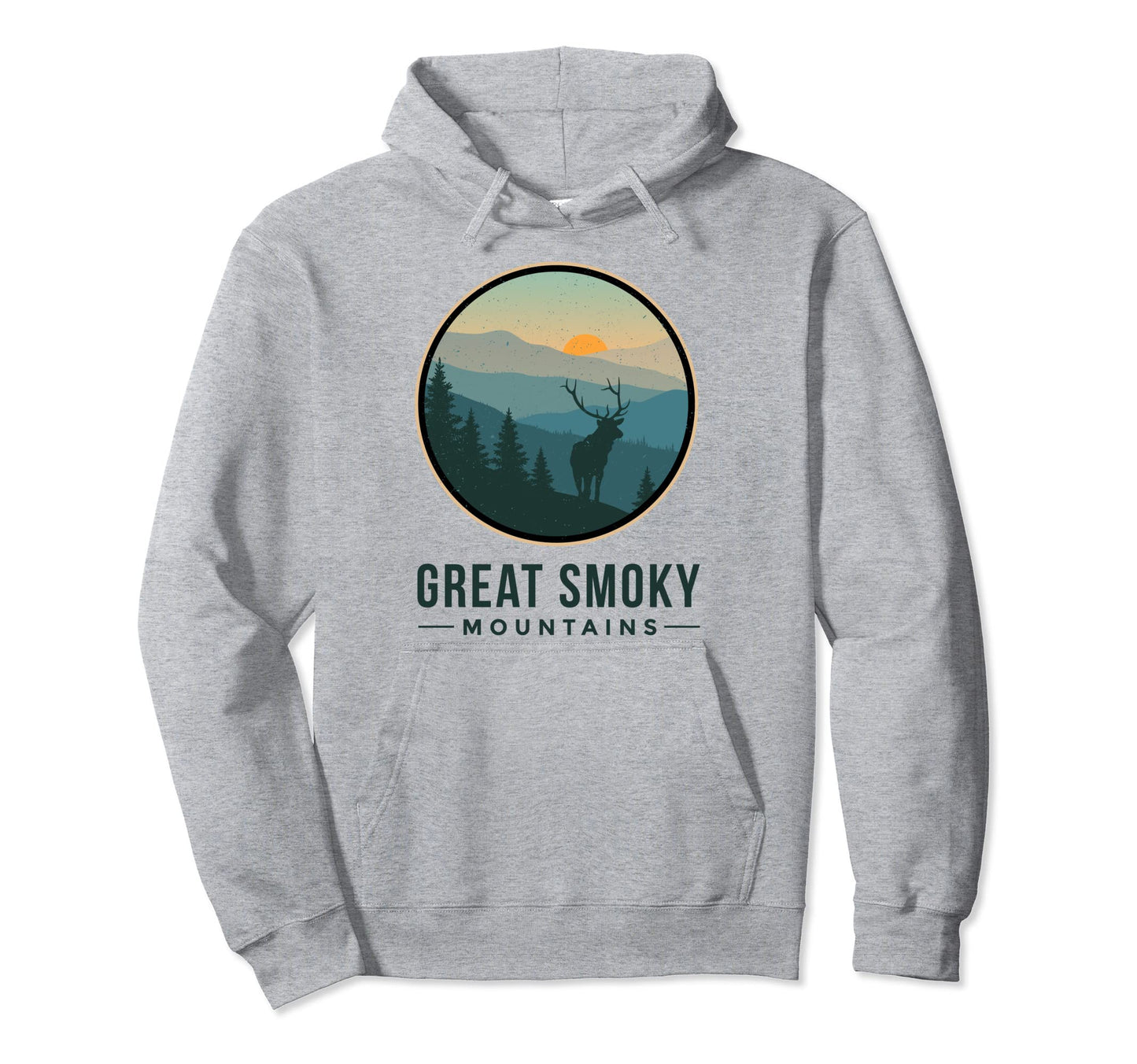 Great Smoky Mountains National Park Deer Hoodie - Trendy Graphic for Adults - T-Shirt, Sweatshirt, Hoodie