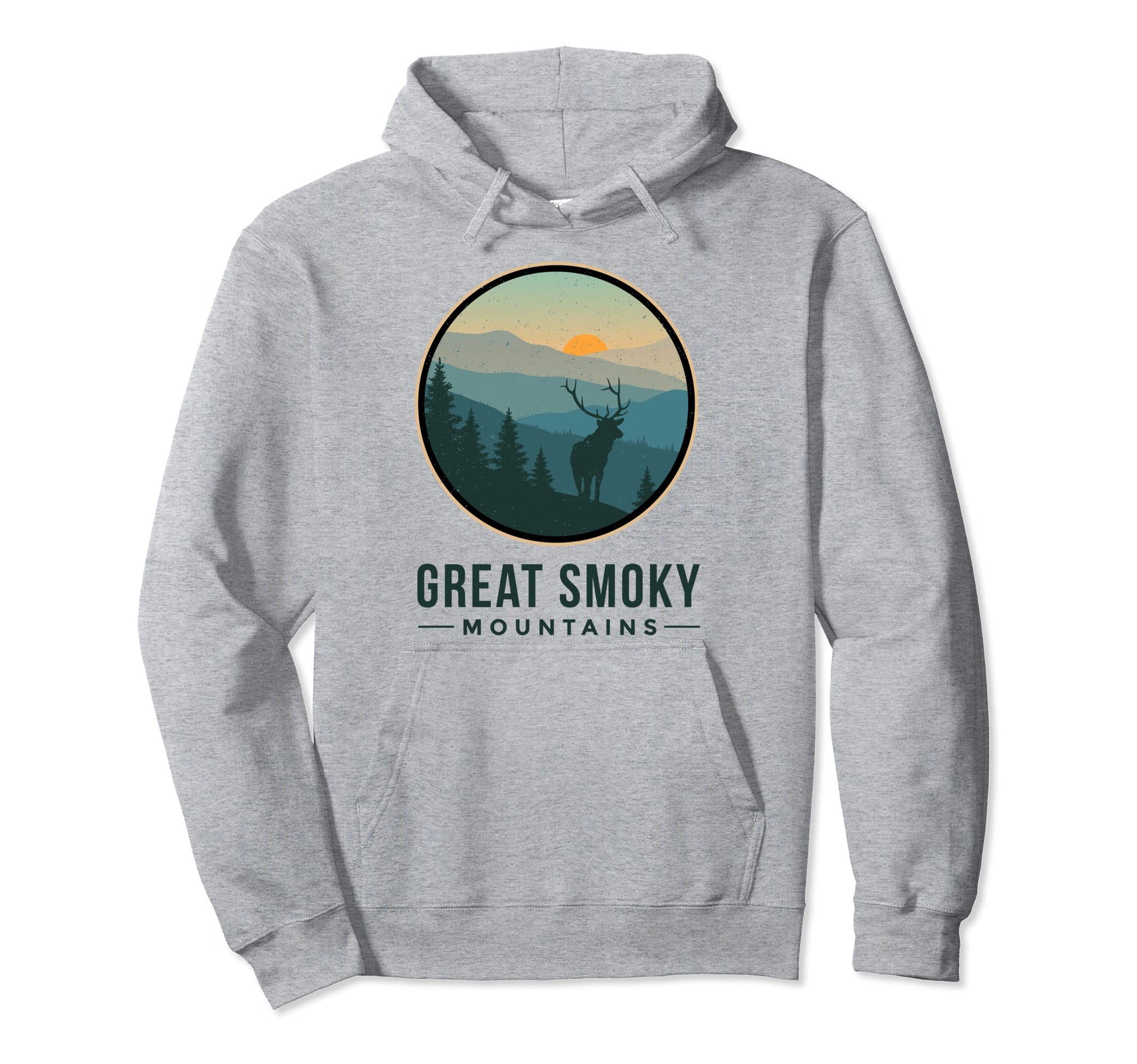 Great Smoky Mountains National Park Deer Hoodie - Trendy Graphic for Adults - T-Shirt, Sweatshirt, Hoodie