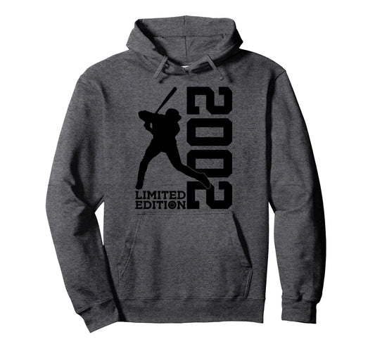 24Th Birthday Baseball 2002 Hoodie - Unique Graphic for Adults - T-Shirt, Sweatshirt, Hoodie