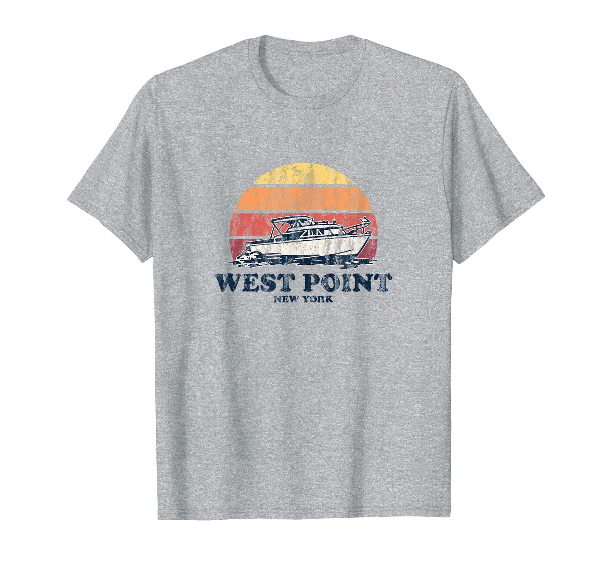 West Point Ny Boating 70S Boat T-Shirt - Casual Everyday Wear Unisex - T-Shirt, Sweatshirt, Hoodie