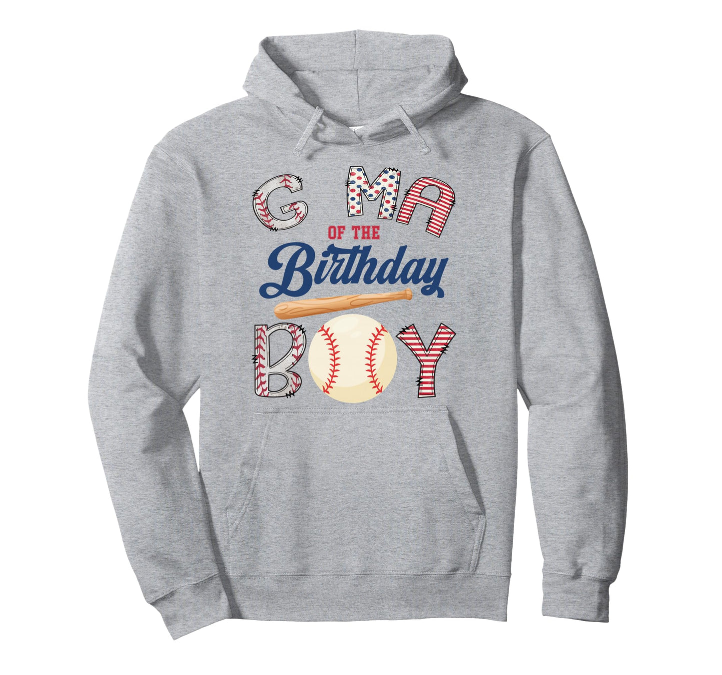 G Ma Birthday Baseball Party Family Matching Hoodie - Graphic Print Unisex - T-Shirt, Sweatshirt, Hoodie