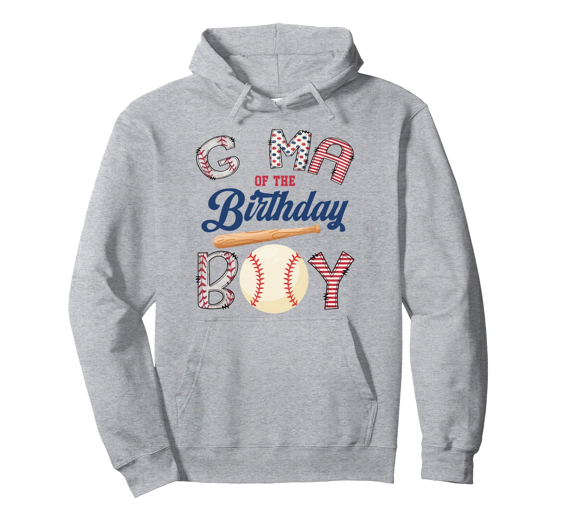 G Ma Birthday Baseball Party Family Matching Hoodie - Graphic Print Unisex - T-Shirt, Sweatshirt, Hoodie