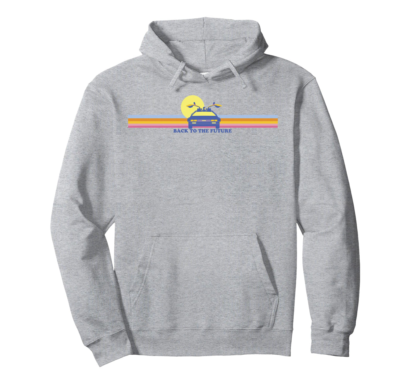 Back To Future Delorean Chest Stripes Hoodie - Custom Art Print for Adults - T-Shirt, Sweatshirt, Hoodie