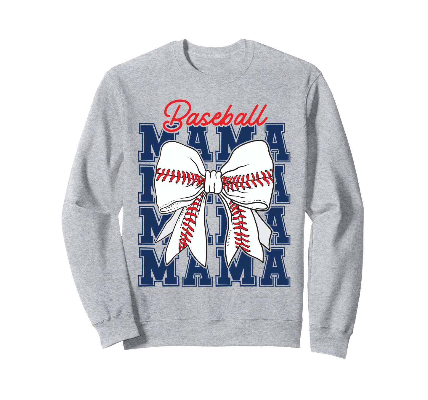 Baseball Mama Coquette Bow Game Day Sweatshirt - Unique Graphic for Adults - T-Shirt, Sweatshirt, Hoodie