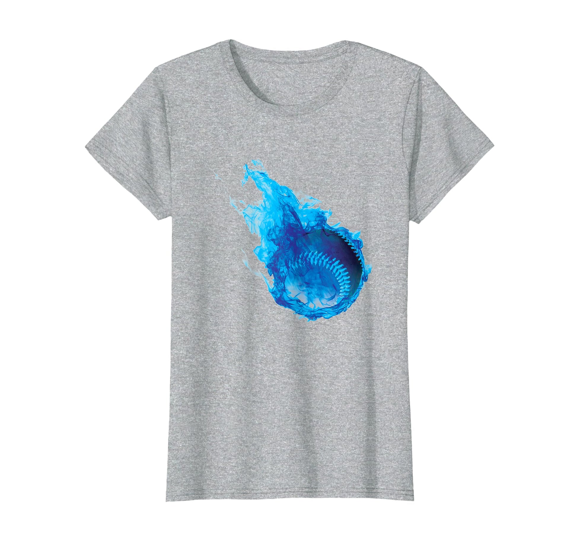 Blue Fire Baseball T-Shirt - Aesthetic Graphic Unisex - T-Shirt, Sweatshirt, Hoodie