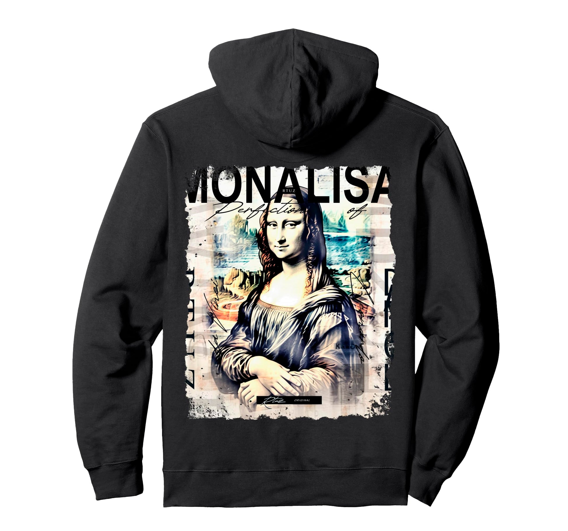 Mona Lisa Art Y2K Back Streetwear Hoodie - Graphic Print Unisex - T-Shirt, Sweatshirt, Hoodie