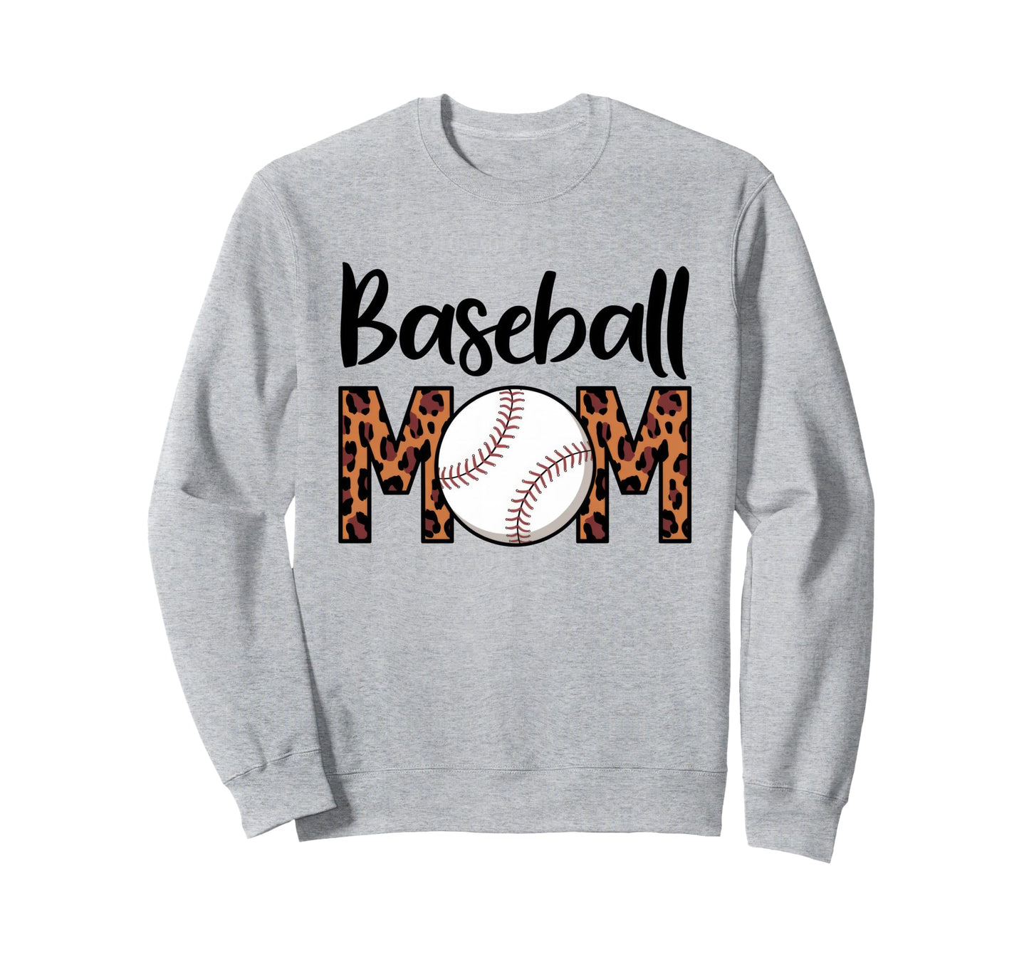 Leopard American Baseball Mom Mama Sweatshirt - Novelty Apparel Men Women - T-Shirt, Sweatshirt, Hoodie