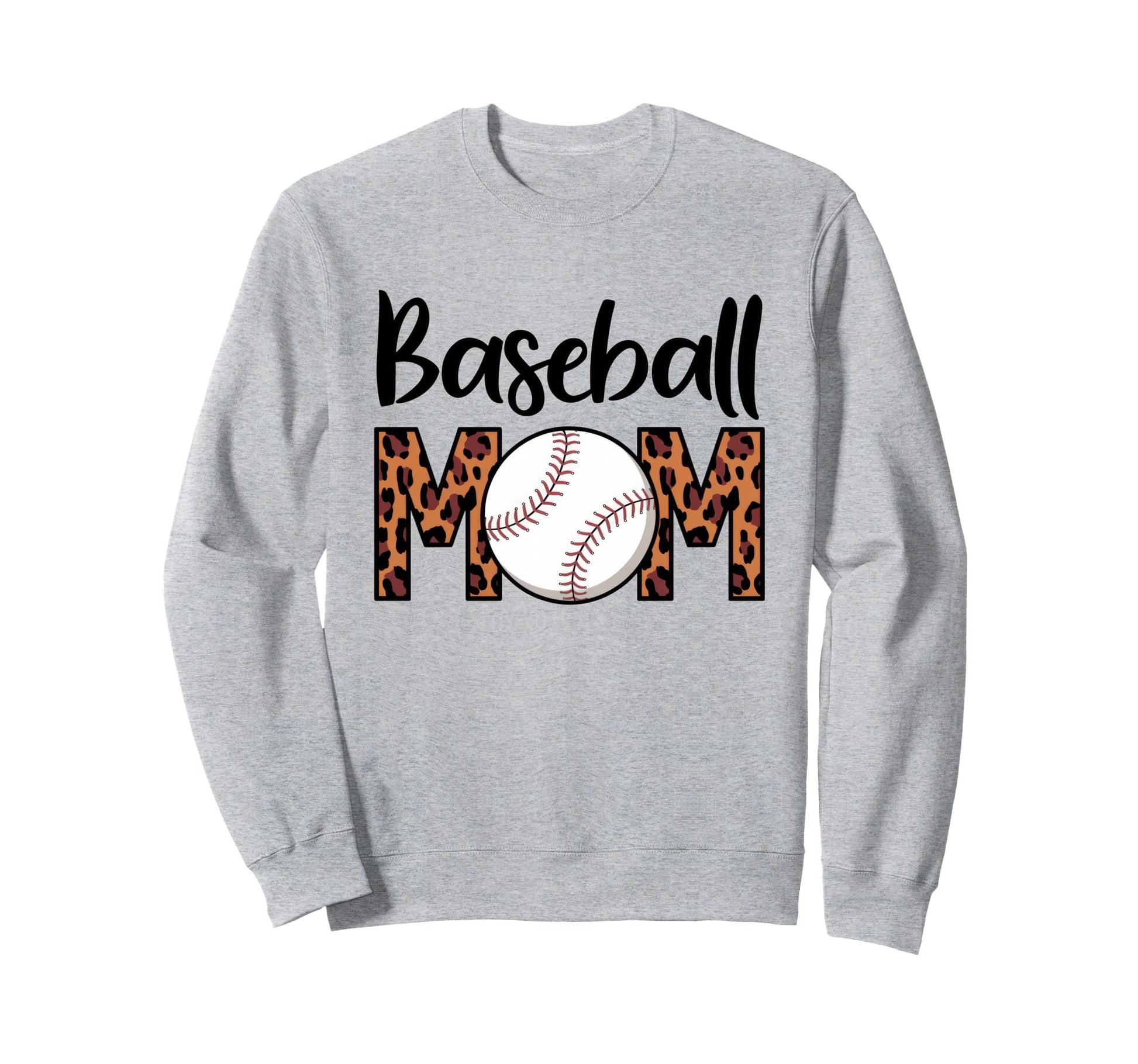 Leopard American Baseball Mom Mama Sweatshirt - Novelty Apparel Men Women - T-Shirt, Sweatshirt, Hoodie
