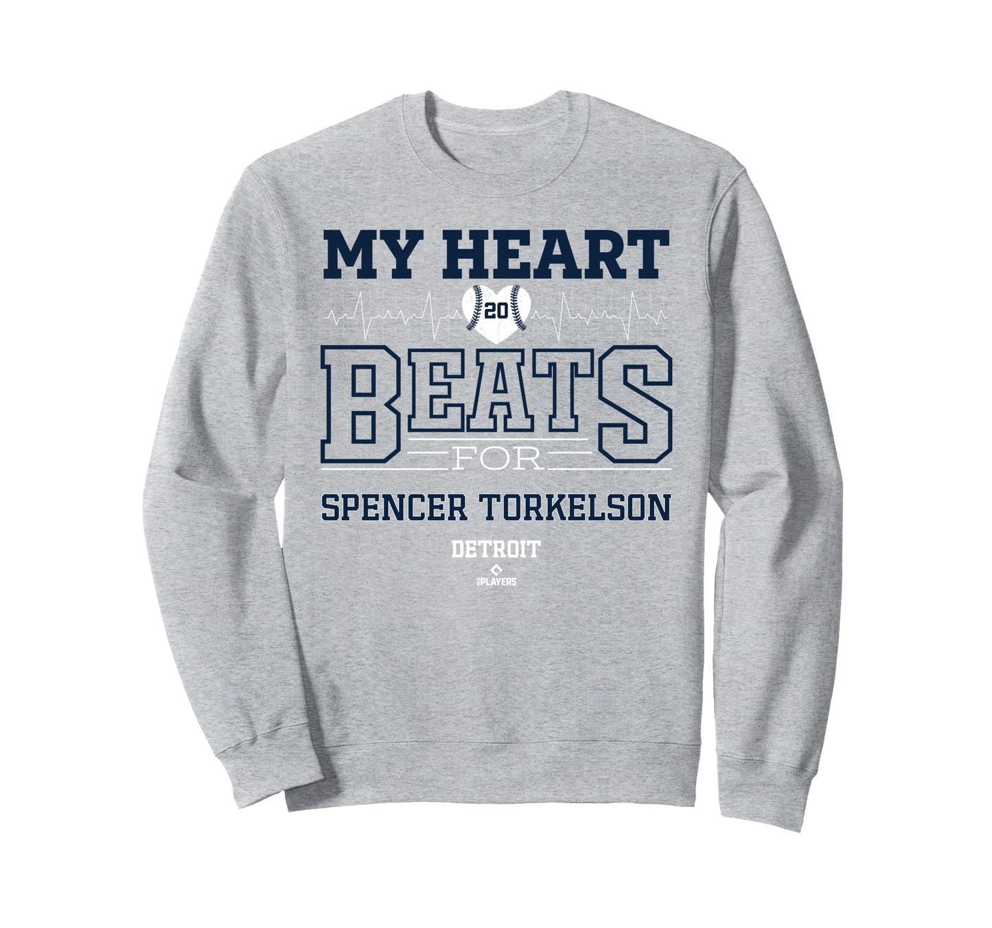 My Heart Beats Spencer Torkelson Sweatshirt - Trendy Graphic Unisex - T-Shirt, Sweatshirt, Hoodie