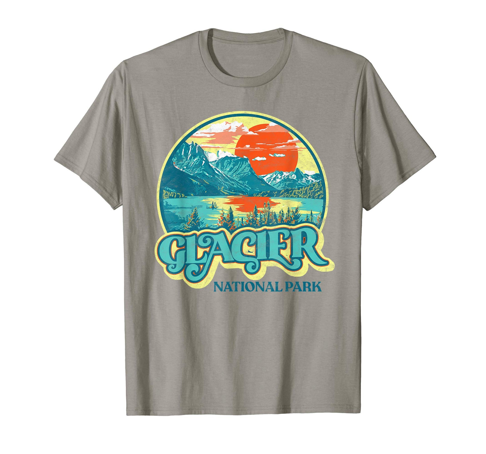 Glacier National Park Montana T-Shirt - Minimalist Print Men Women - T-Shirt, Sweatshirt, Hoodie