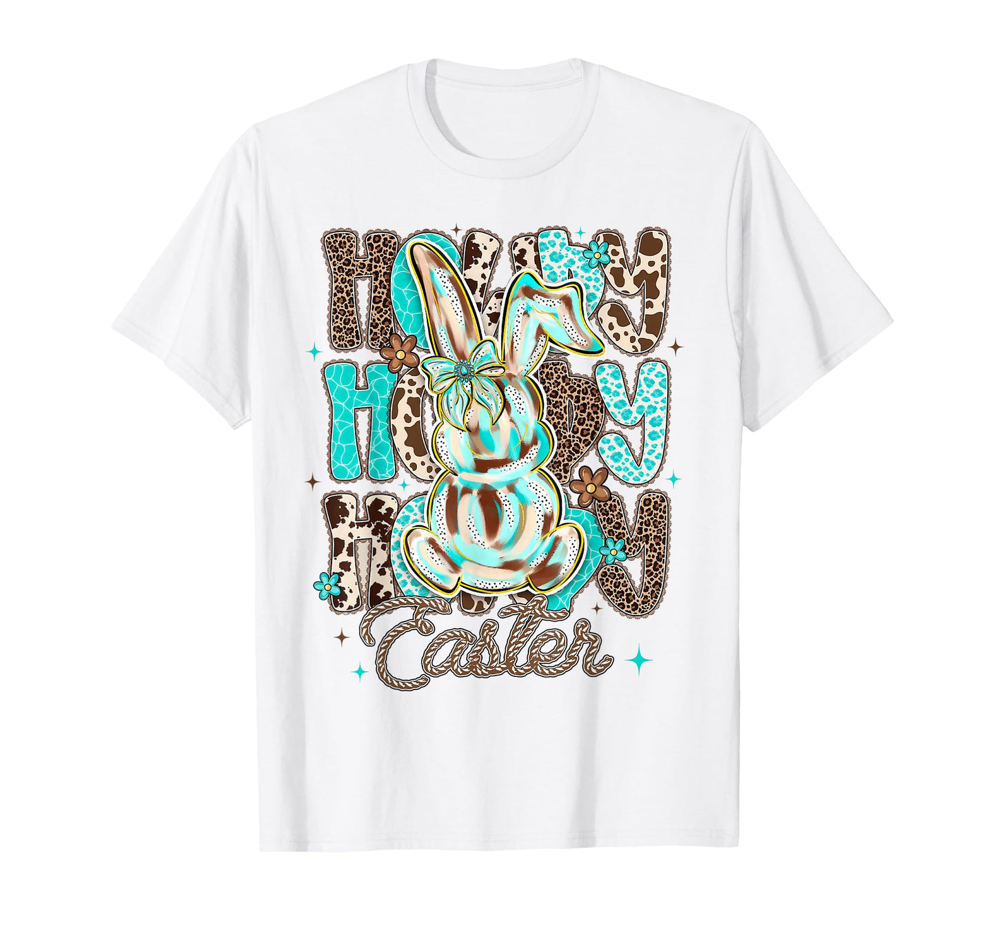 Cowhide Leopard Blue Turquoise Howdy T-Shirt - Streetwear Style Men Women - T-Shirt, Sweatshirt, Hoodie
