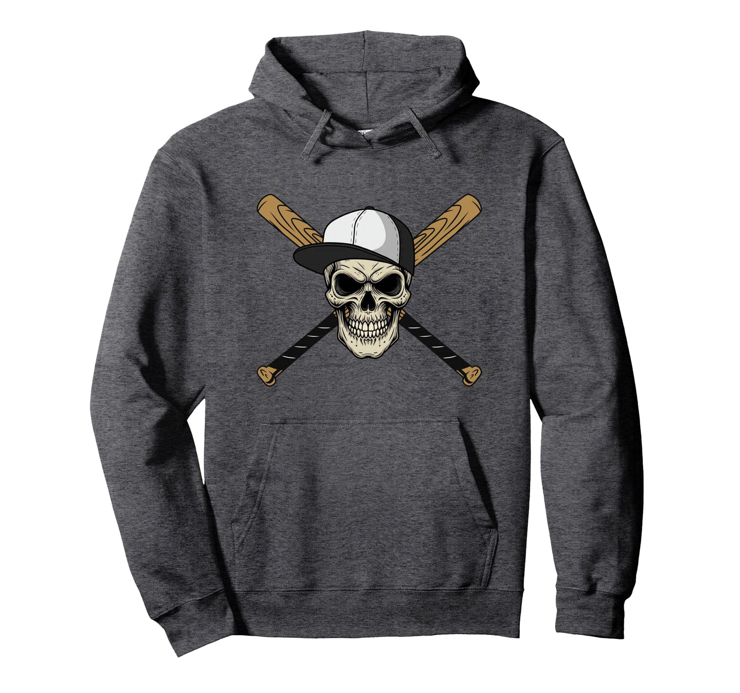 Baseball Skull And Crossbones Hoodie - Novelty Apparel Unisex - T-Shirt, Sweatshirt, Hoodie