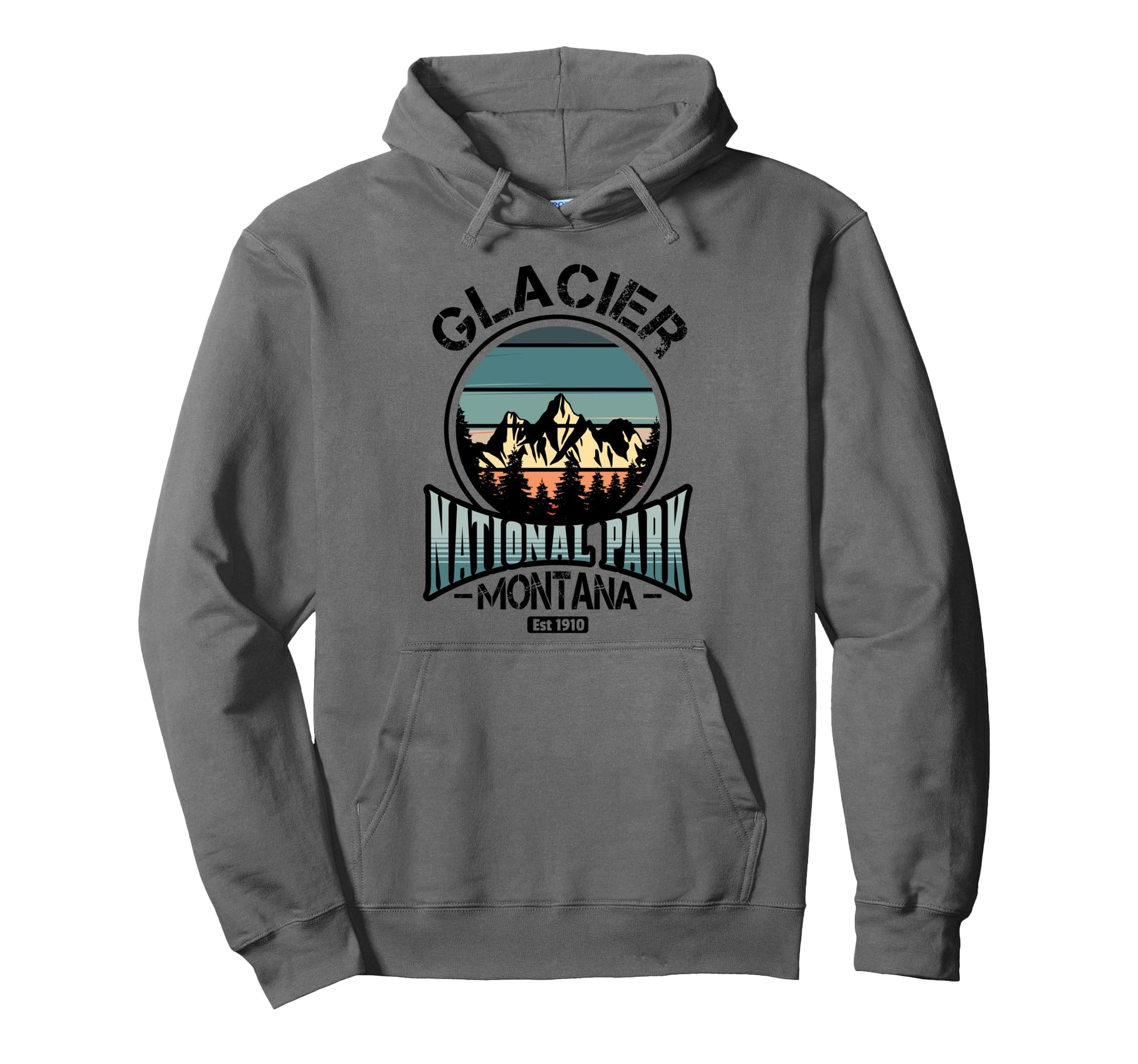 Glacier National Park Montana 1910 Hoodie - Custom Art Print for Adults - T-Shirt, Sweatshirt, Hoodie