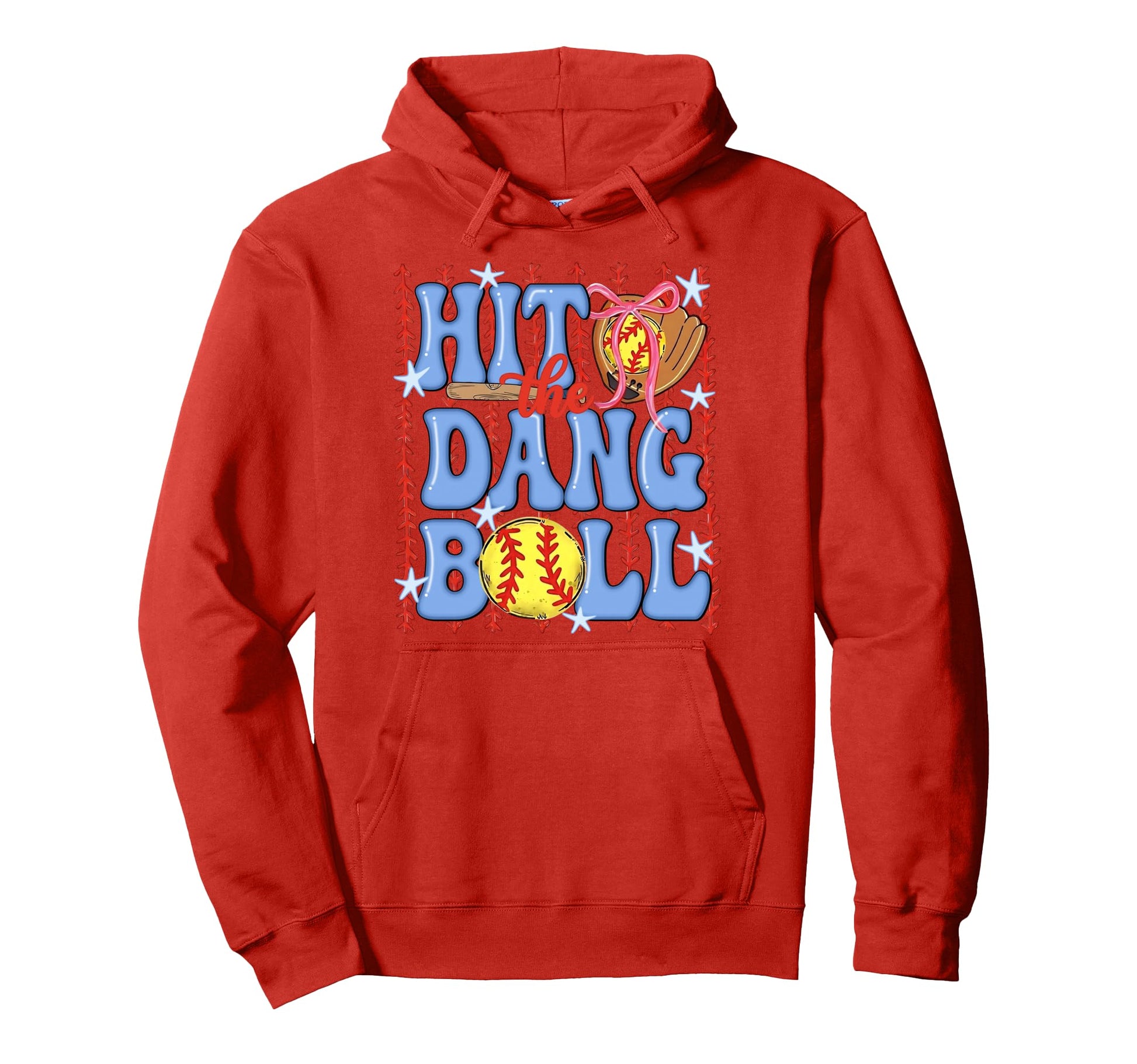 Hit Dang Ball Softball Baseball Hoodie - Streetwear Style for Adults - T-Shirt, Sweatshirt, Hoodie