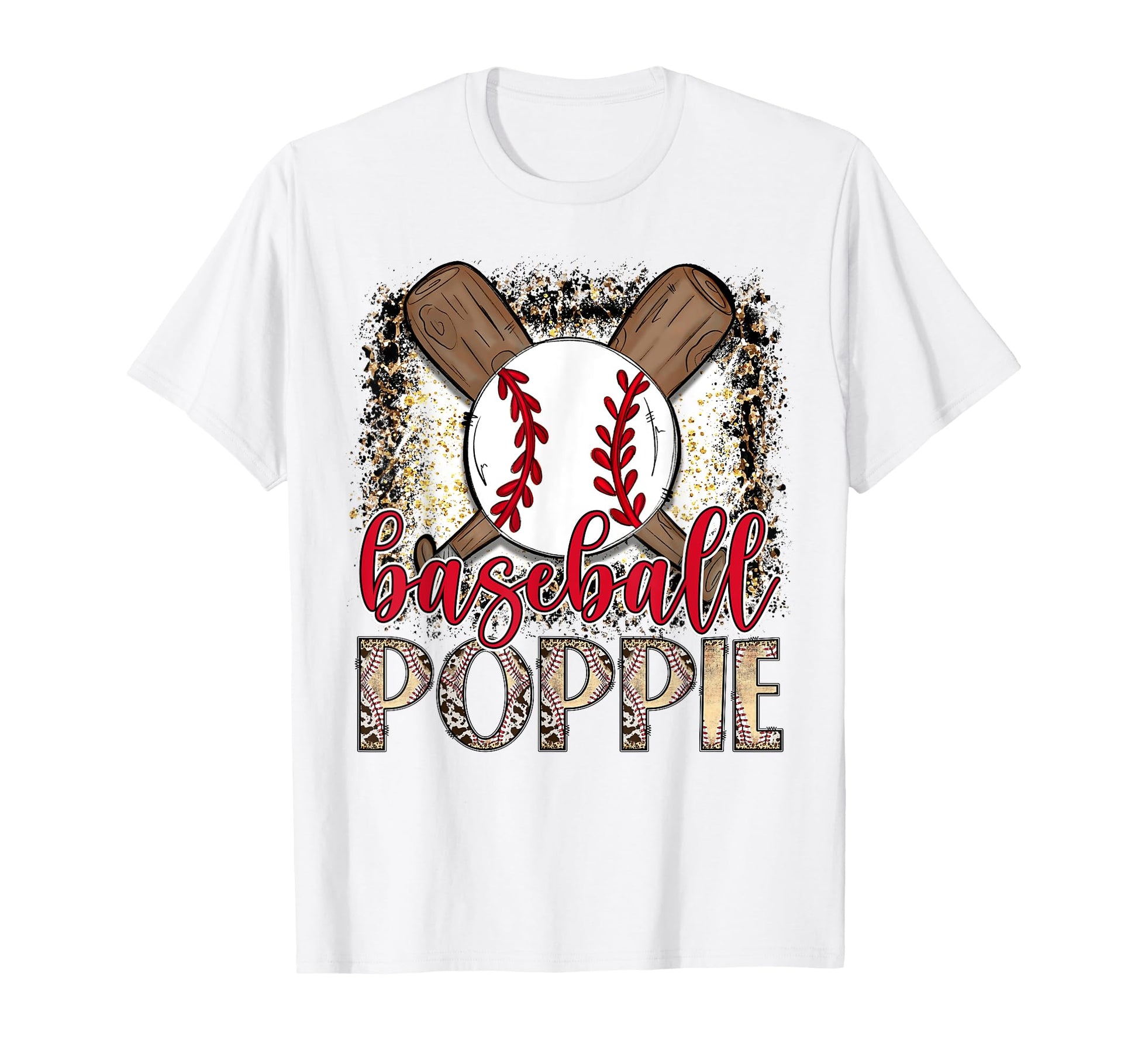 Baseball Poppie Leopard Proud Ball T-Shirt - Streetwear Style for Adults - T-Shirt, Sweatshirt, Hoodie